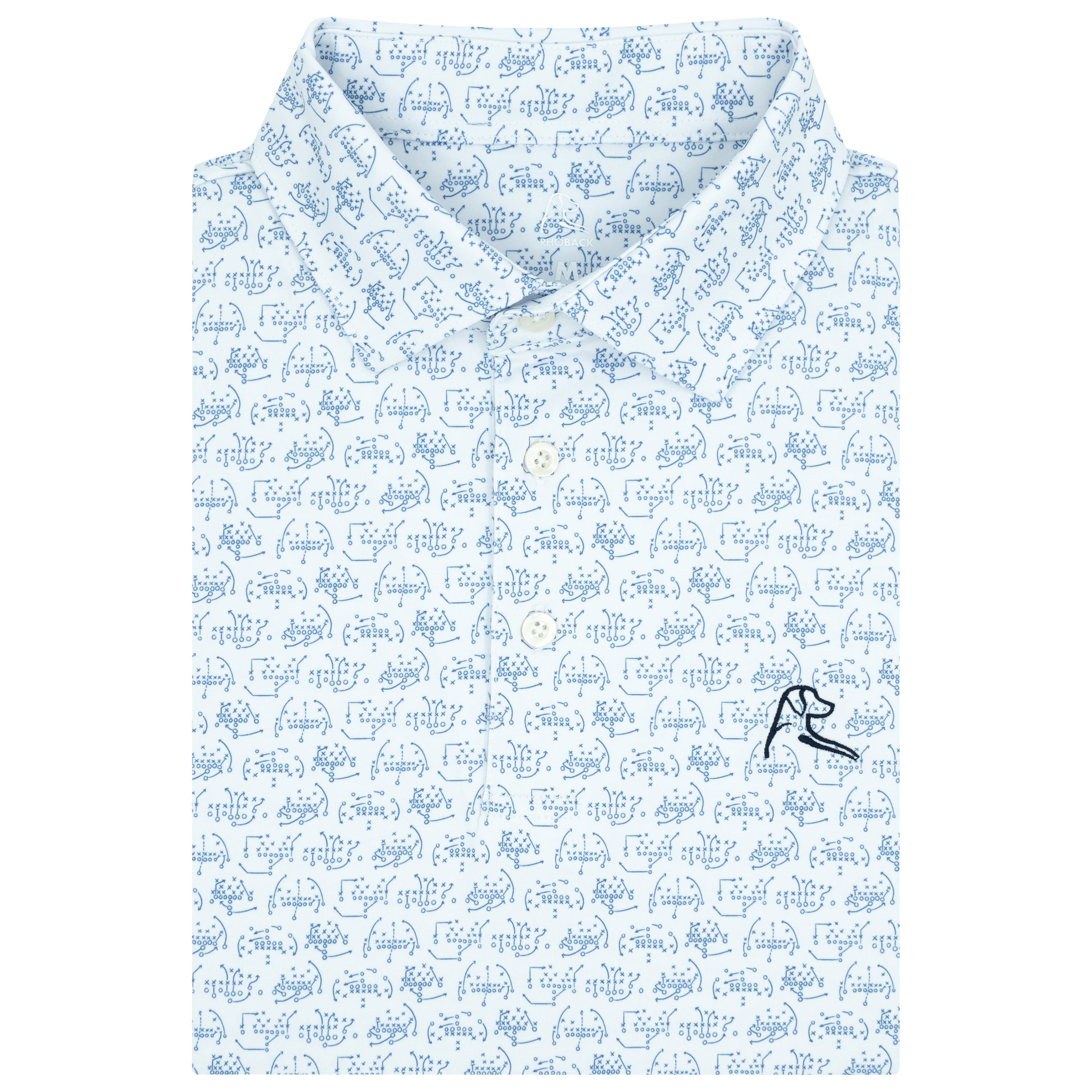 The Playbook | Performance Polo | The Playbook - White/Short Stop Blue