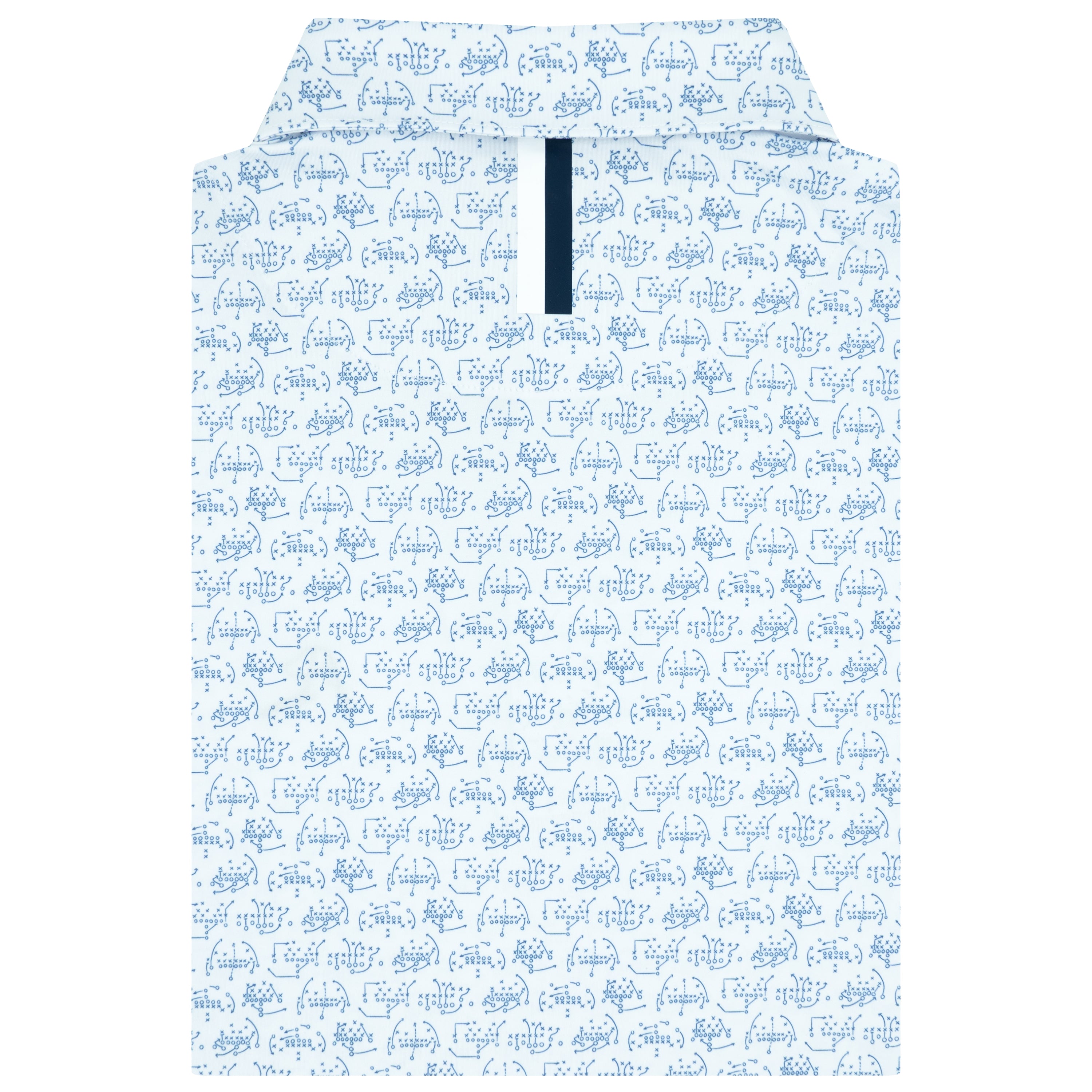 Alternative view of The Playbook | Performance Polo | The Playbook - White/Short Stop Blue