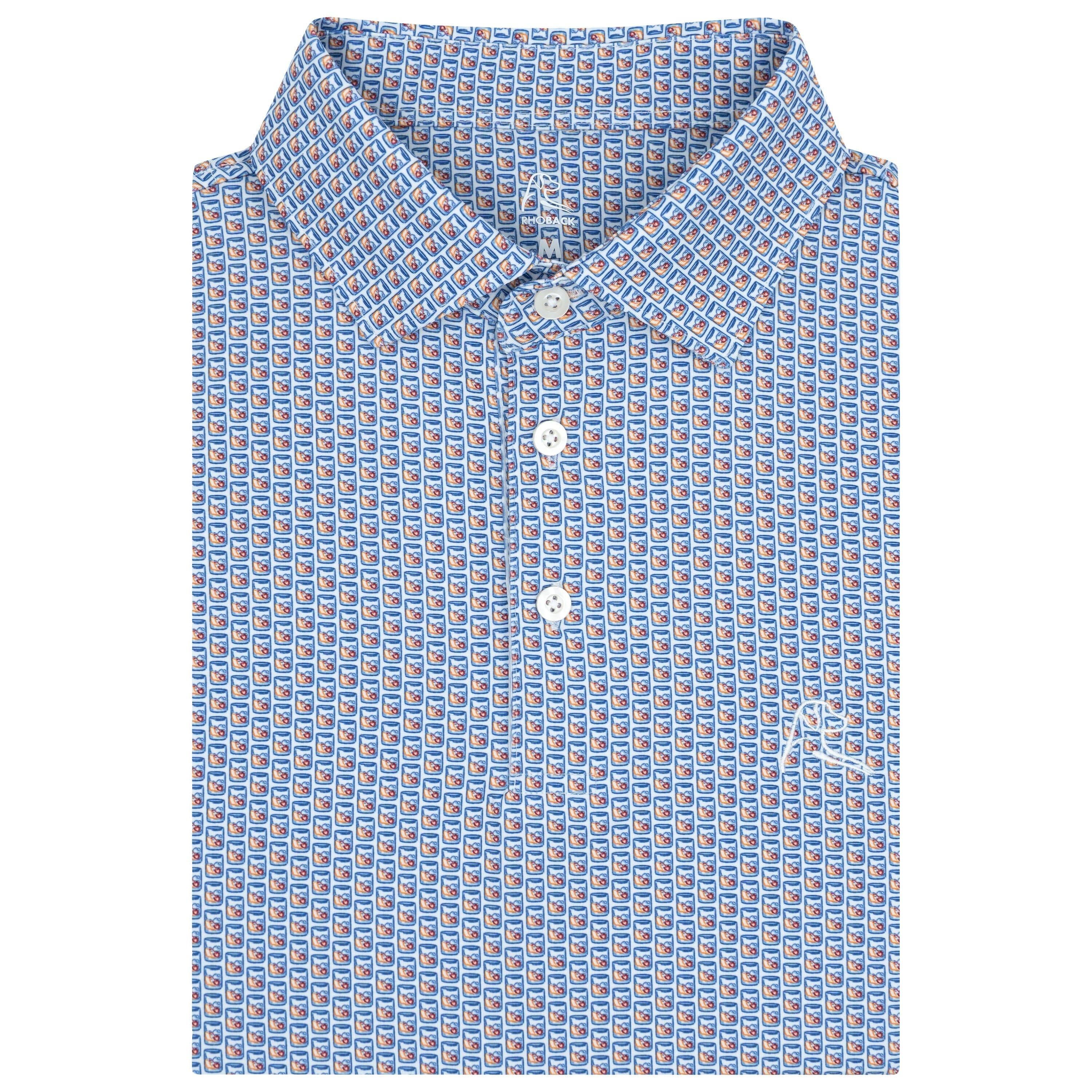 The On The Rocks 2.0 | Performance Polo | The On The Rocks 2.0 - White/Bunker Blue