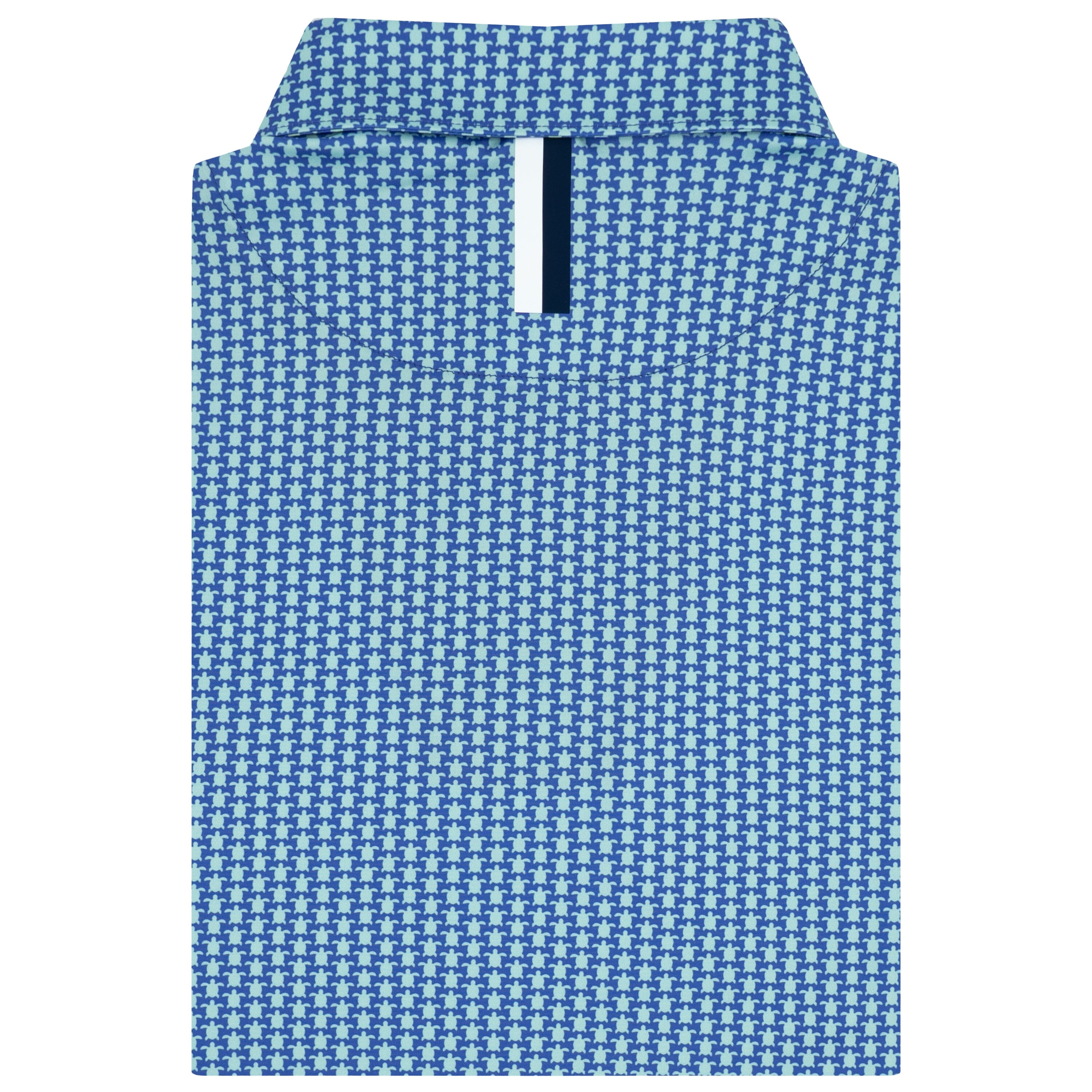 Alternative view of The Turtle Tile | Performance Polo | The Turtle Tile - Bunker Blue/Antigua Green