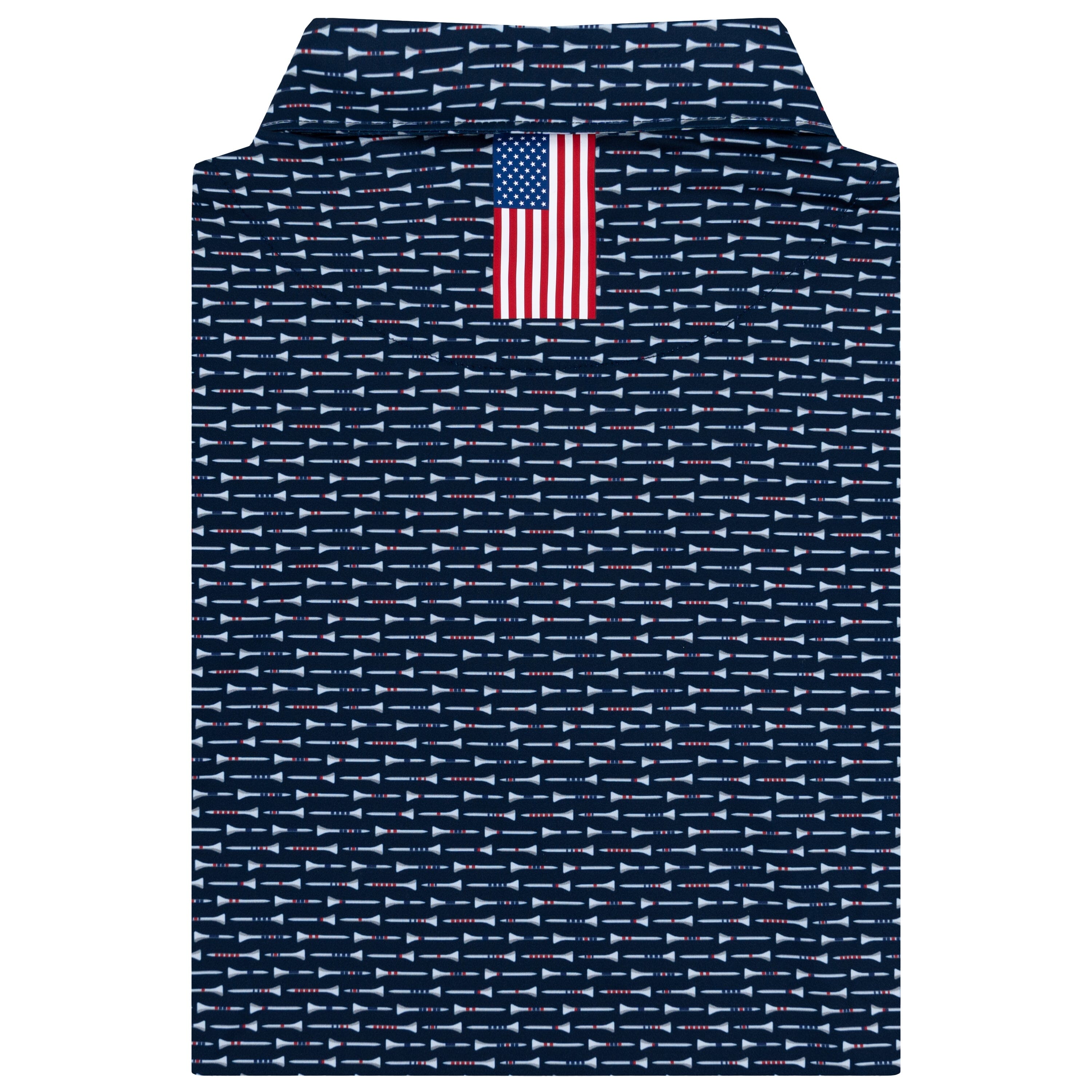 Alternative view of The Tee'd Up | Performance Polo | The Tee'd Up - Fleet Navy/White - USA