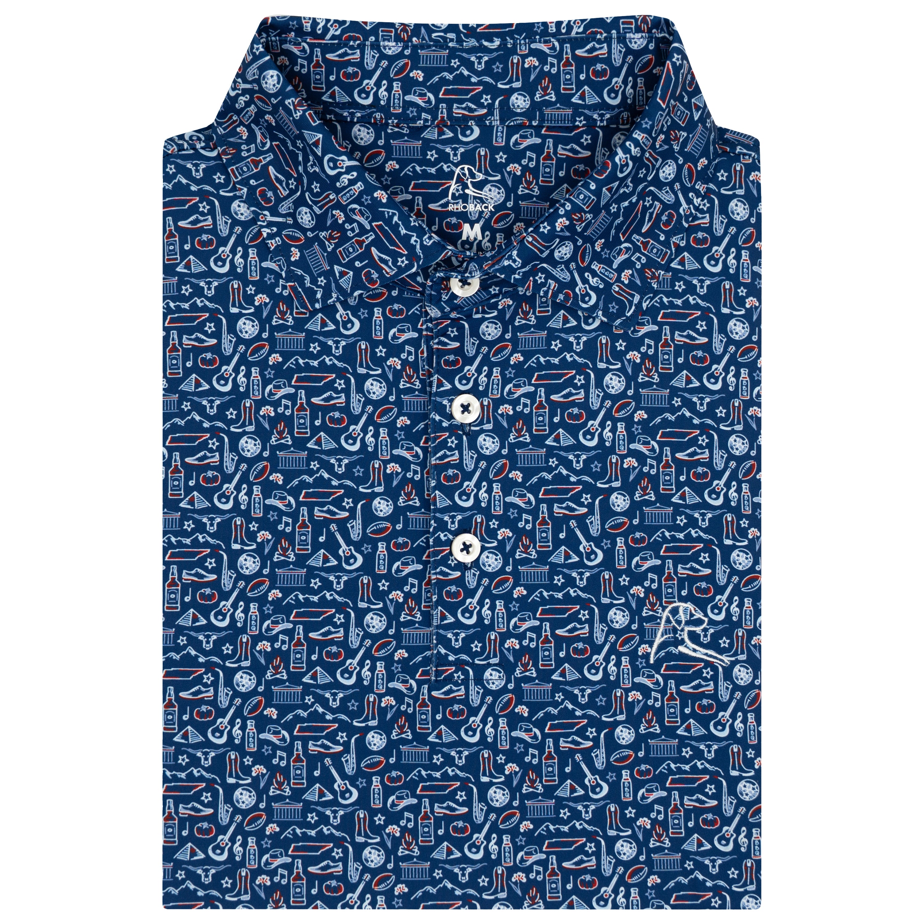 The Tennessee | Performance Polo | The Tennessee - Shoal Blue/White - TN
