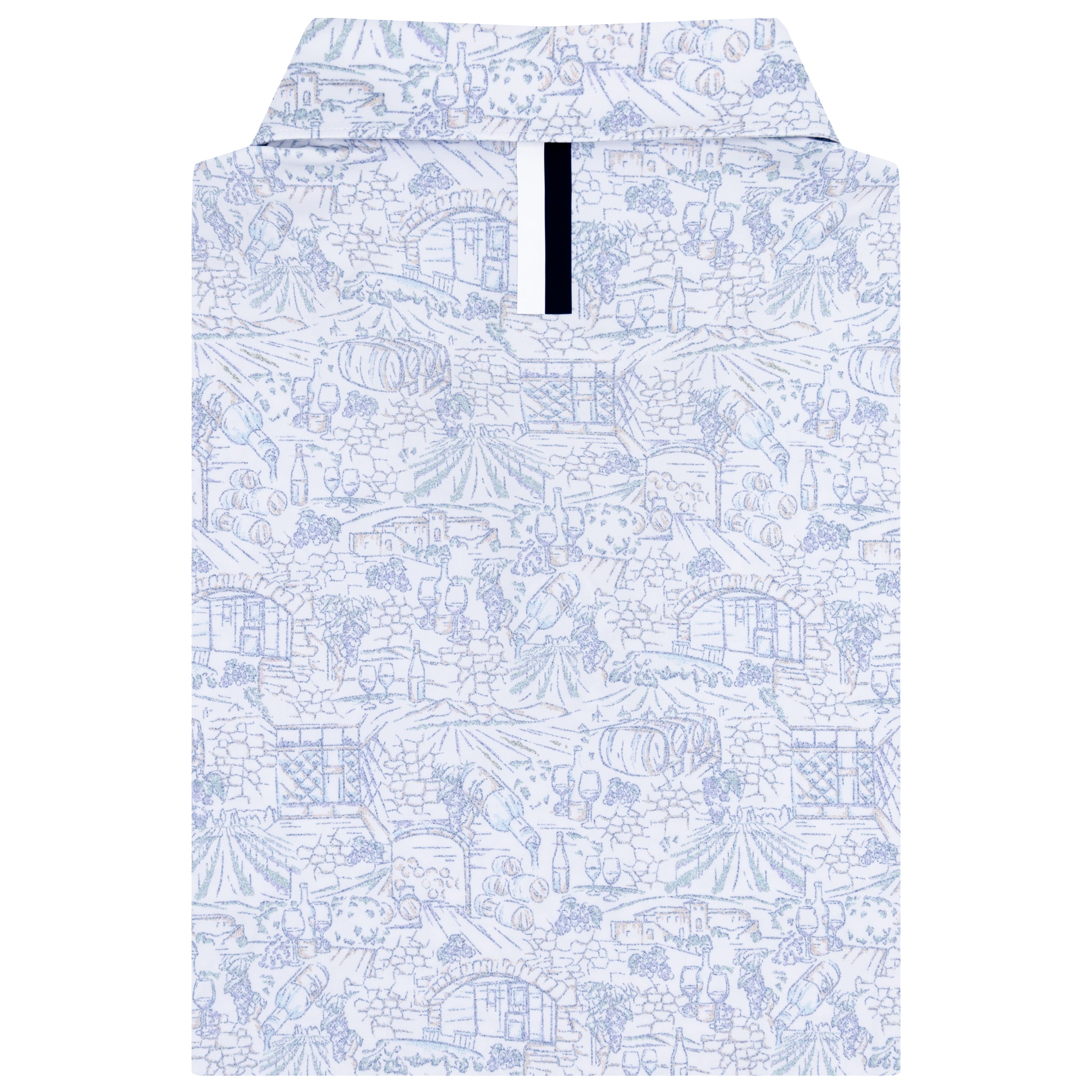 Alternative view of The Wine Country | Performance Polo | The Wine Country - White/Coastal Blue