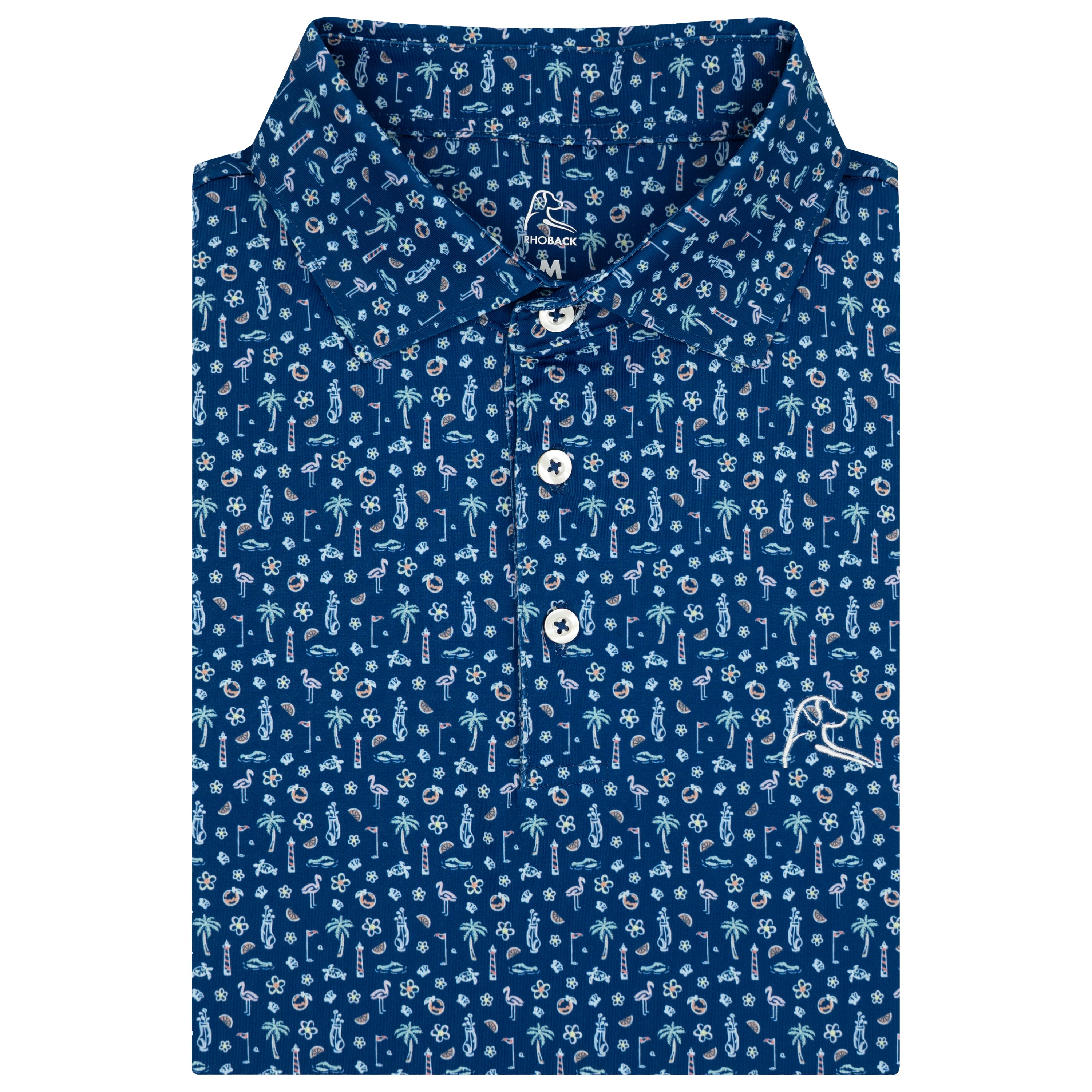 The Sunset Slice | Performance Polo | The Sunset Slice - Shoal Blue/White