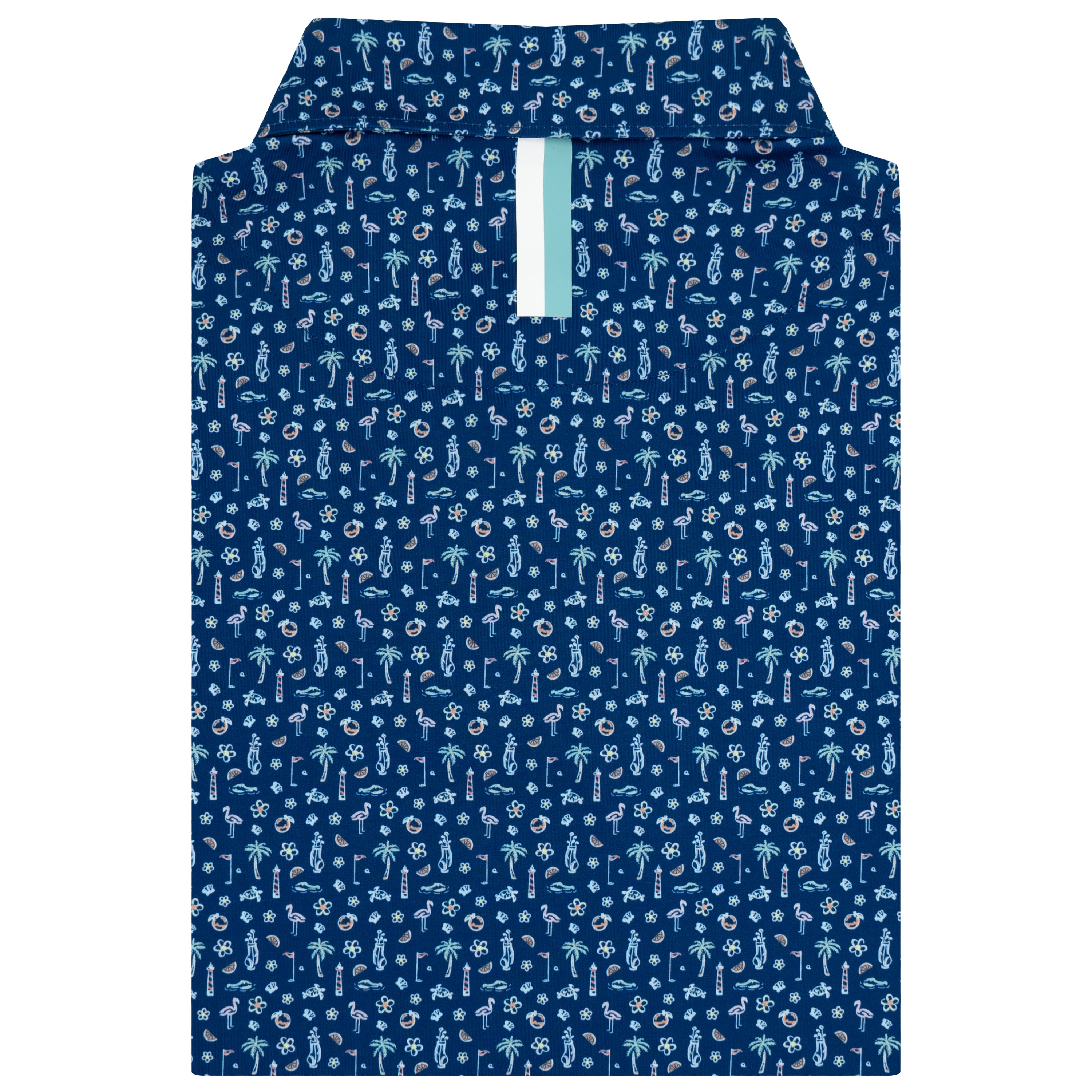 Alternative view of The Sunset Slice | Performance Polo | The Sunset Slice - Shoal Blue/White