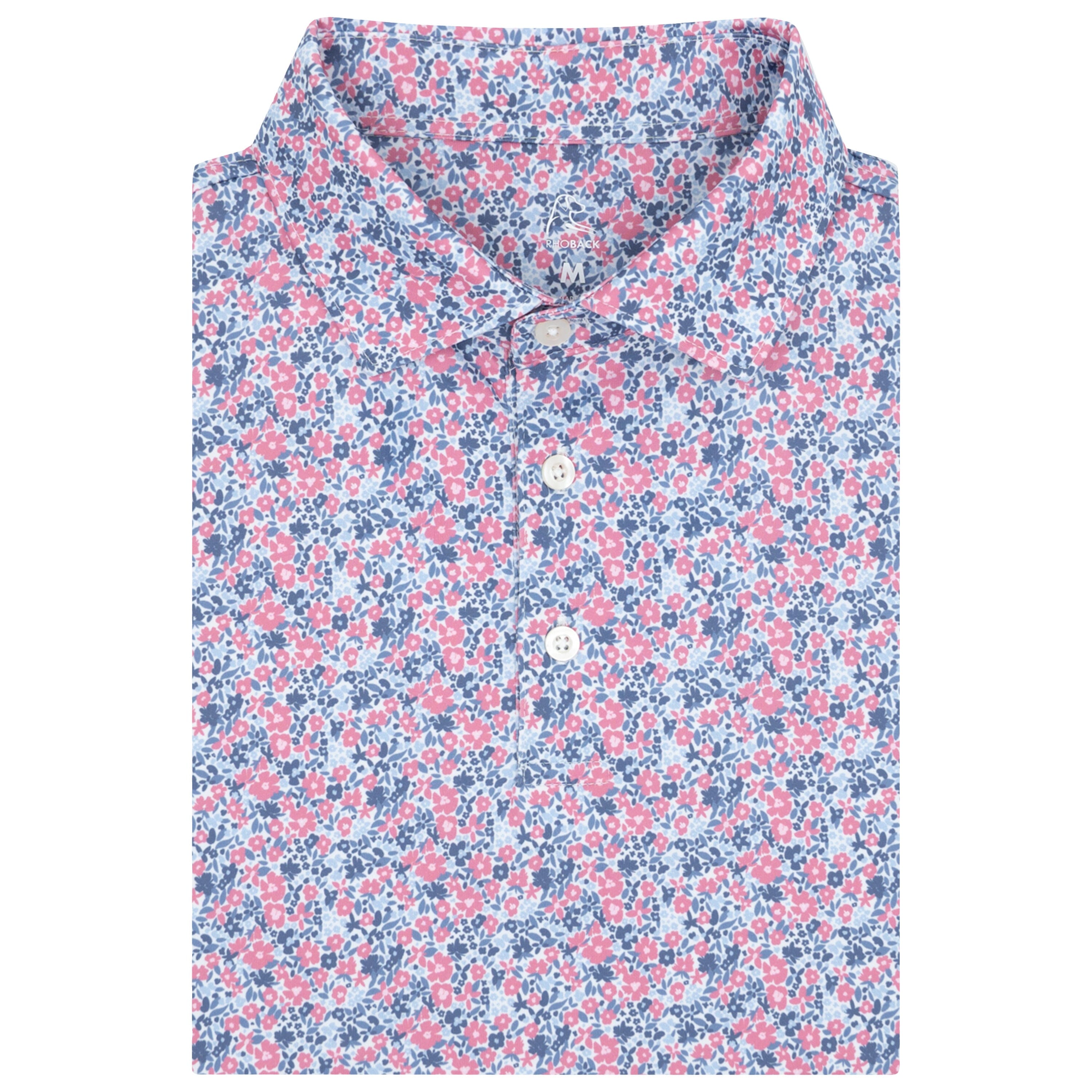 The Wildflower | Performance Polo | The Wildflower - White/Cashmere Pink