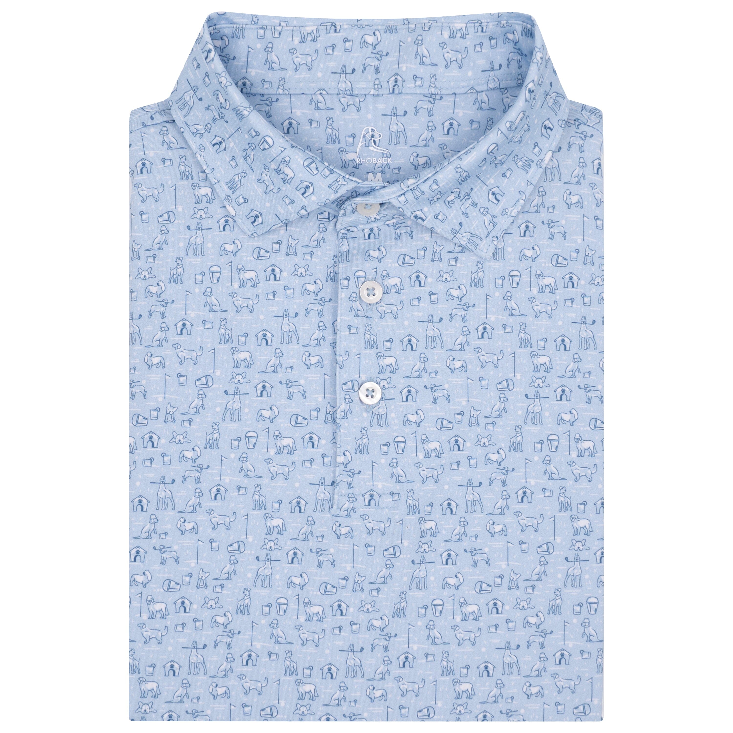 The Man's Best Caddy | Performance Polo | The Man's Best Caddy - Baby Blue/Short Stop Blue