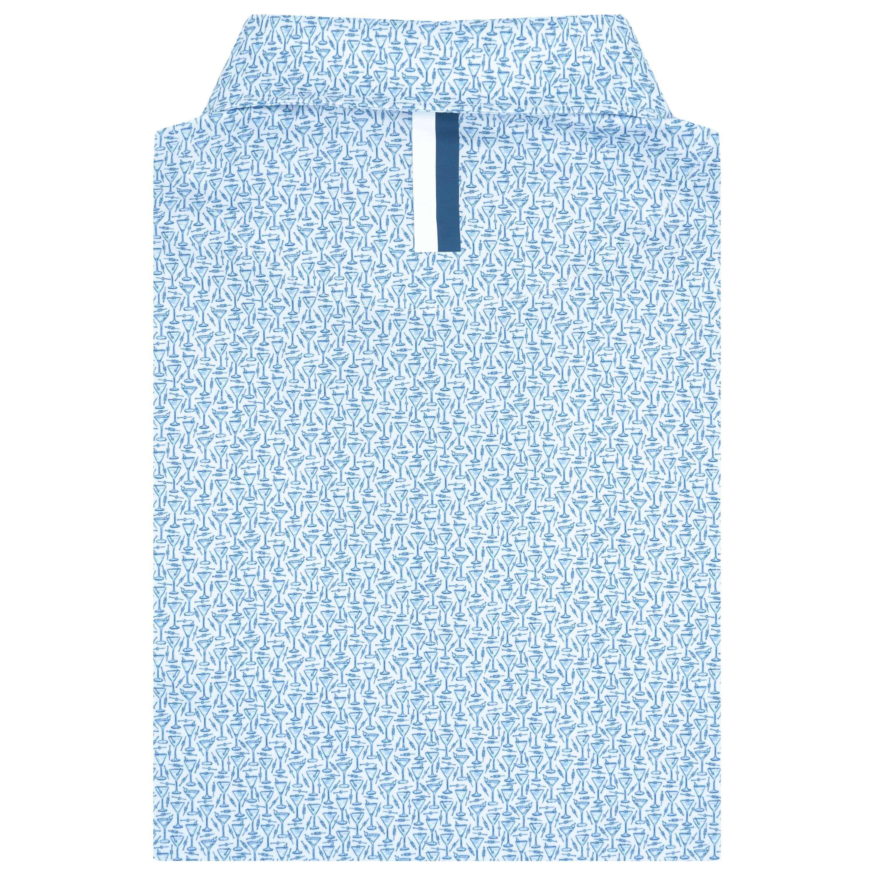Alternative view of The Extra Dirty | Performance Polo | The Extra Dirty - White/Coastal Blue
