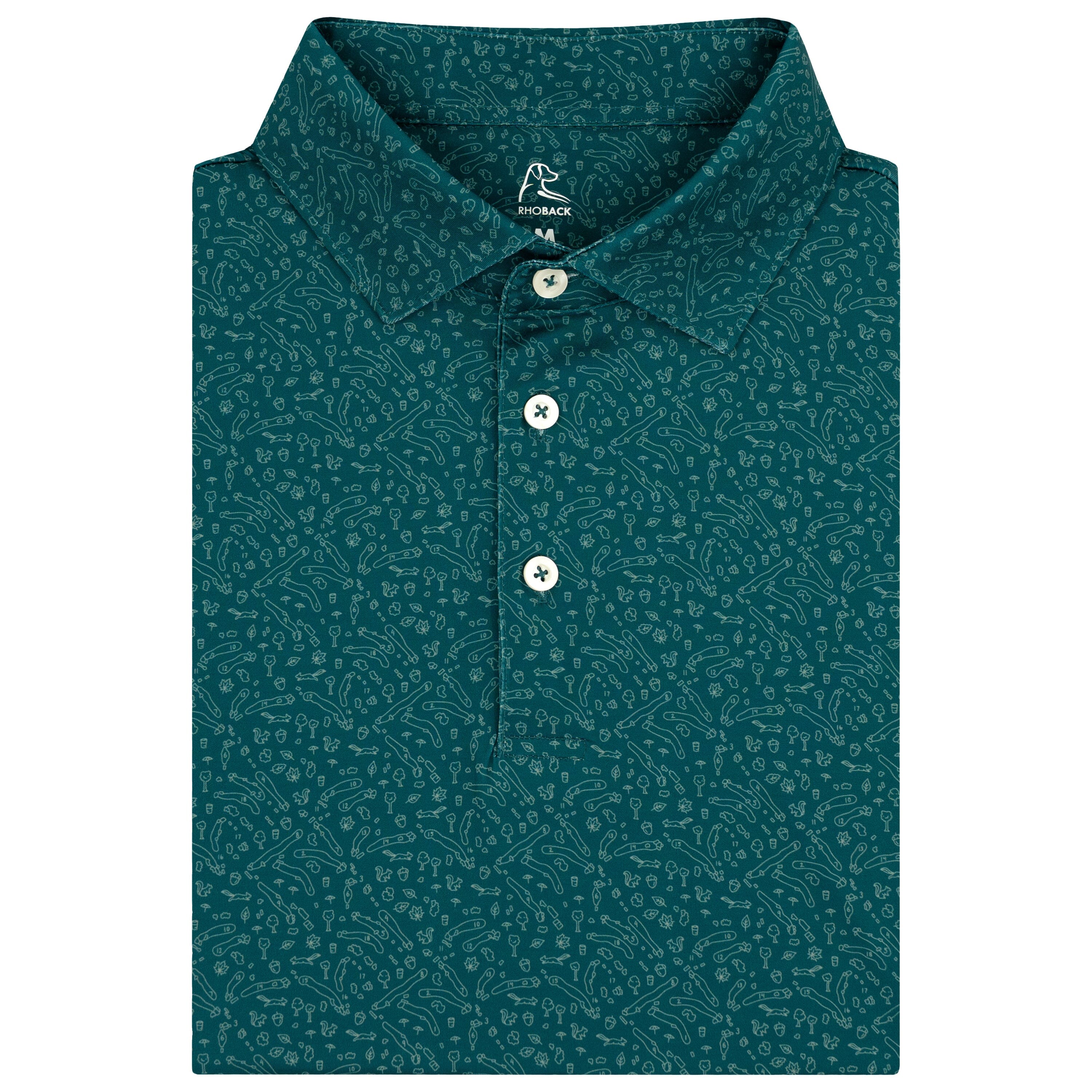 The Fall Fairway | Performance Polo | The Fall Fairway - Midnight Green/Bullfrog Green
