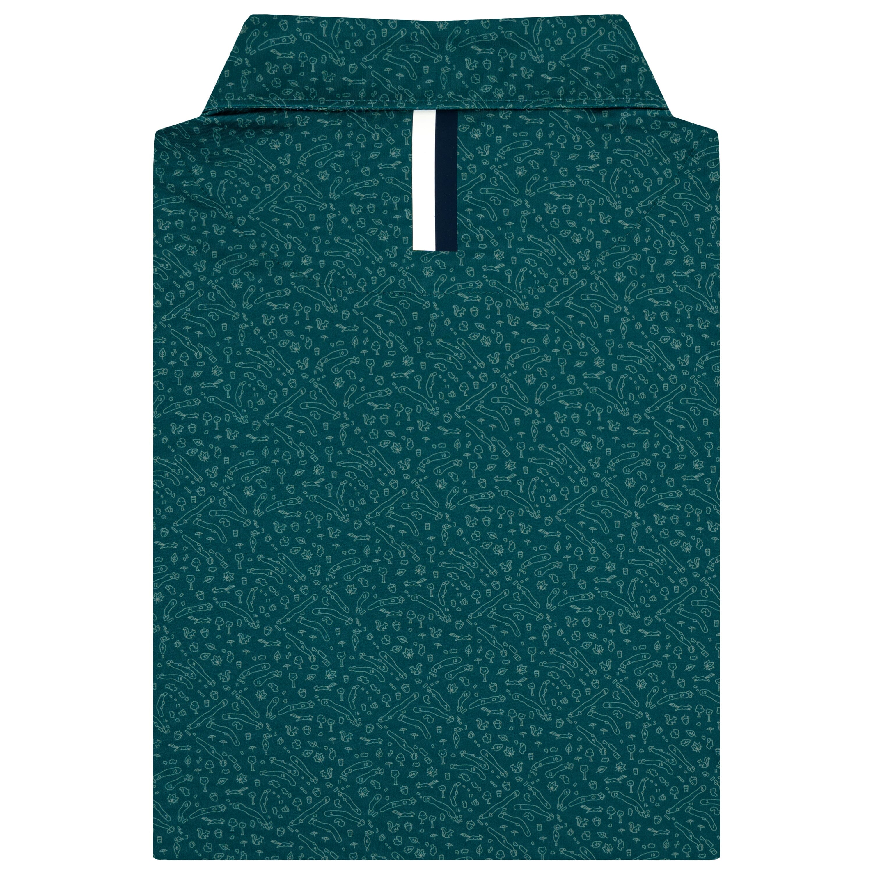 Alternative view of The Fall Fairway | Performance Polo | The Fall Fairway - Midnight Green/Bullfrog Green