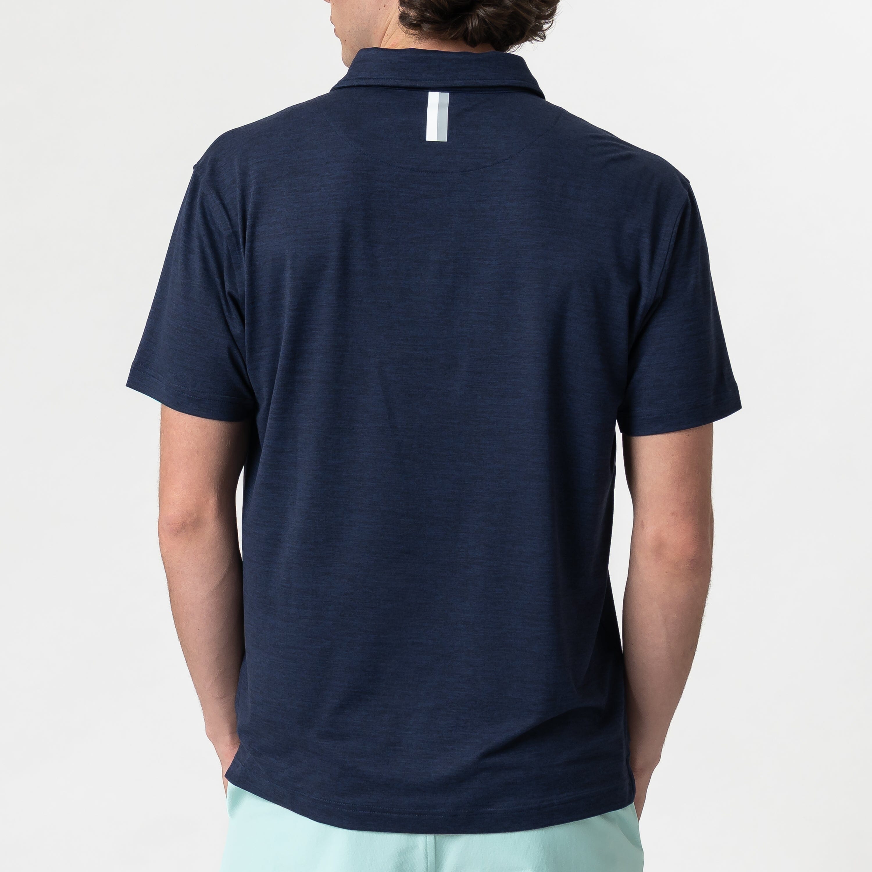 Alternative view of Tailwind Performance Polo | Heather - Fleet Navy/Nightshade
