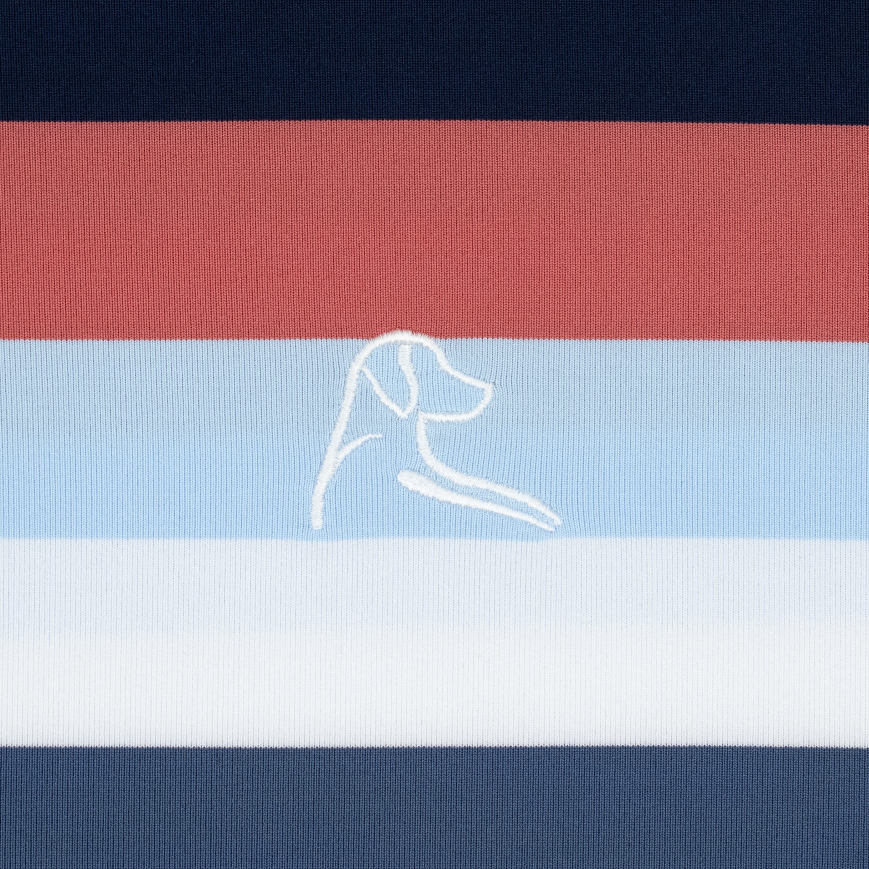 Horizon Block Performance Q-Zip | The Horizon Block - Coastal Blue/Fleet Navy/Rouge Red - Image 3