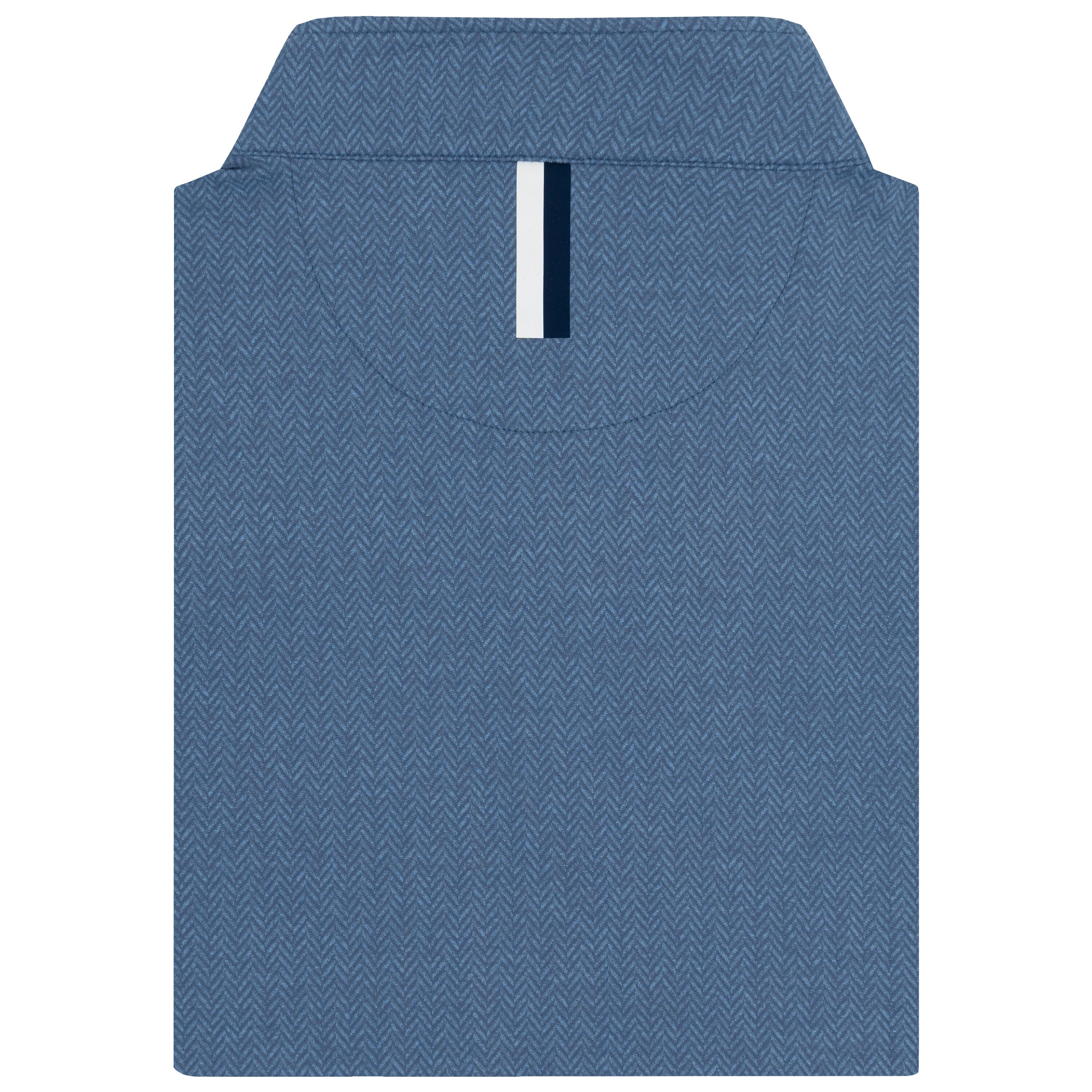 Alternative view of Herringbone Jacquard Performance Q-Zip | The Herringbone Jacquard - Coastal Blue/Oxford Blue