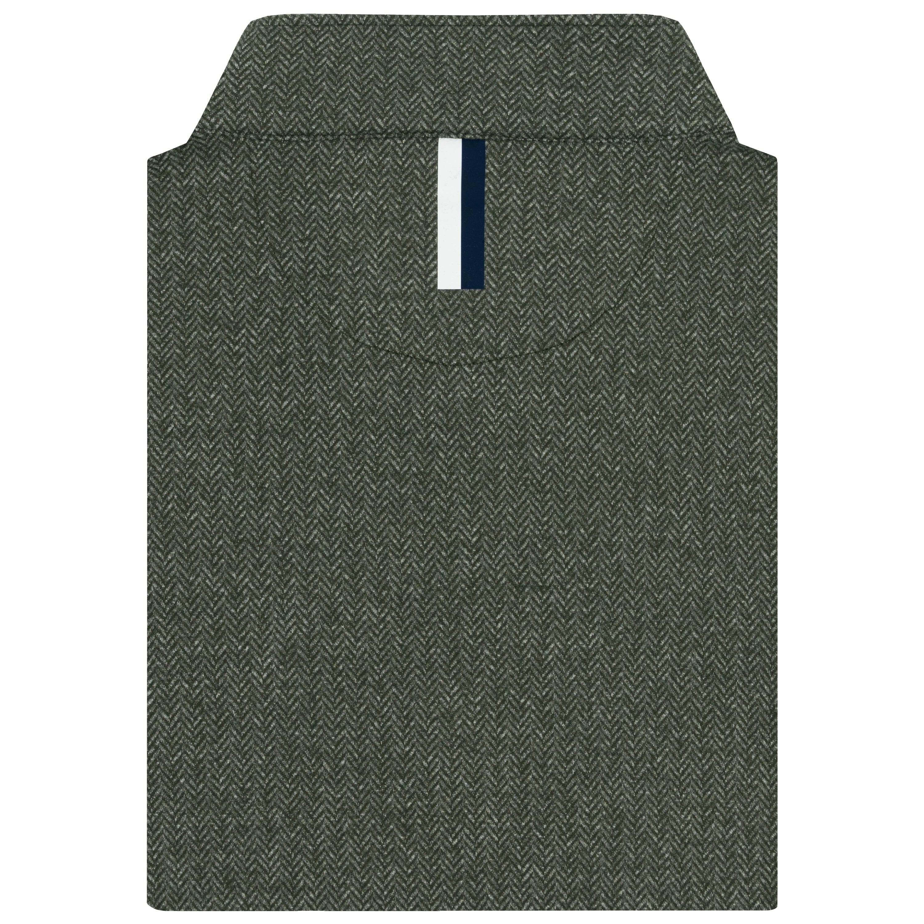 Alternative view of Herringbone Jacquard Performance Q-Zip | The Herringbone Jacquard - Dark Olive/White
