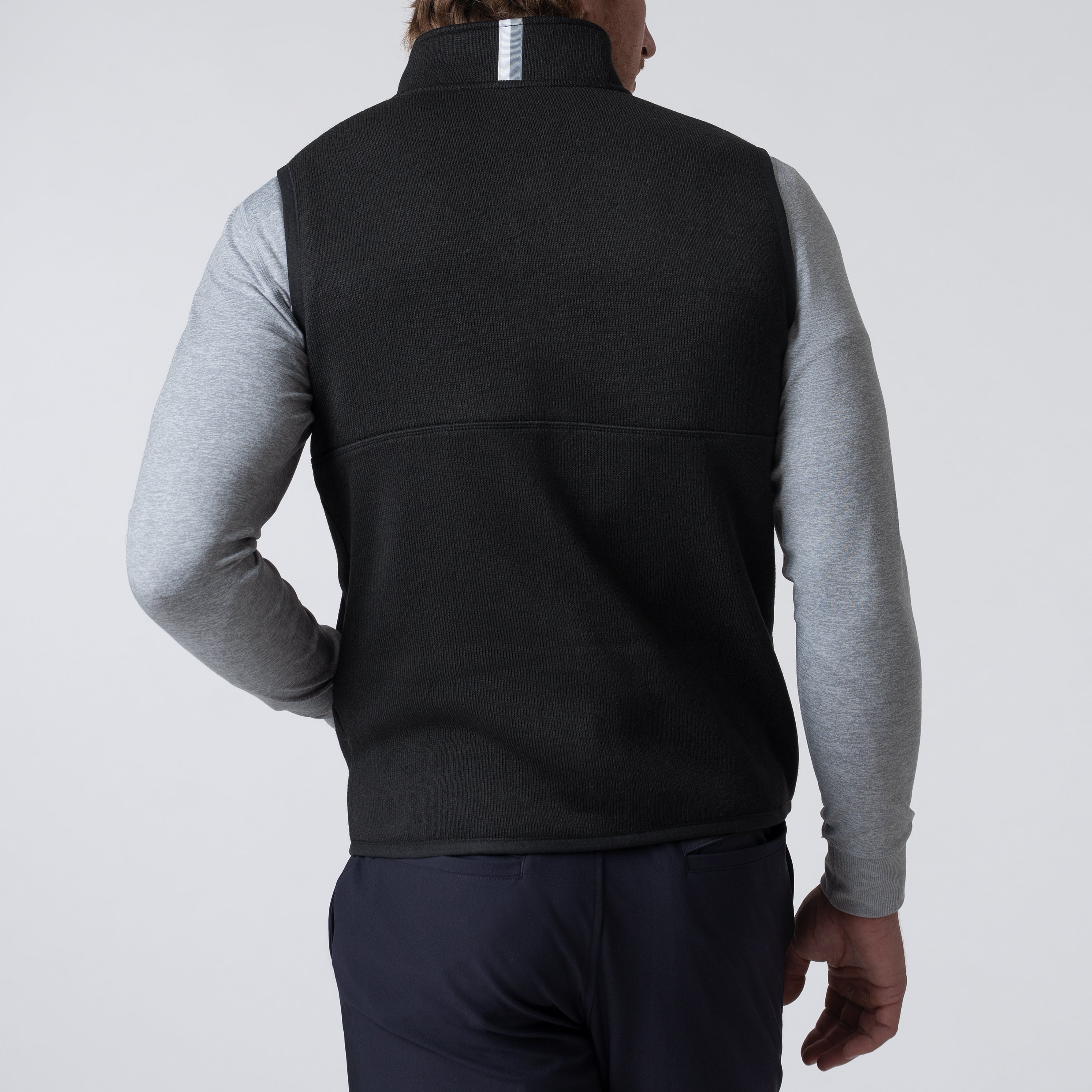 Alternative view of Peak Sweater Fleece Vest | Solid - Midnight Black