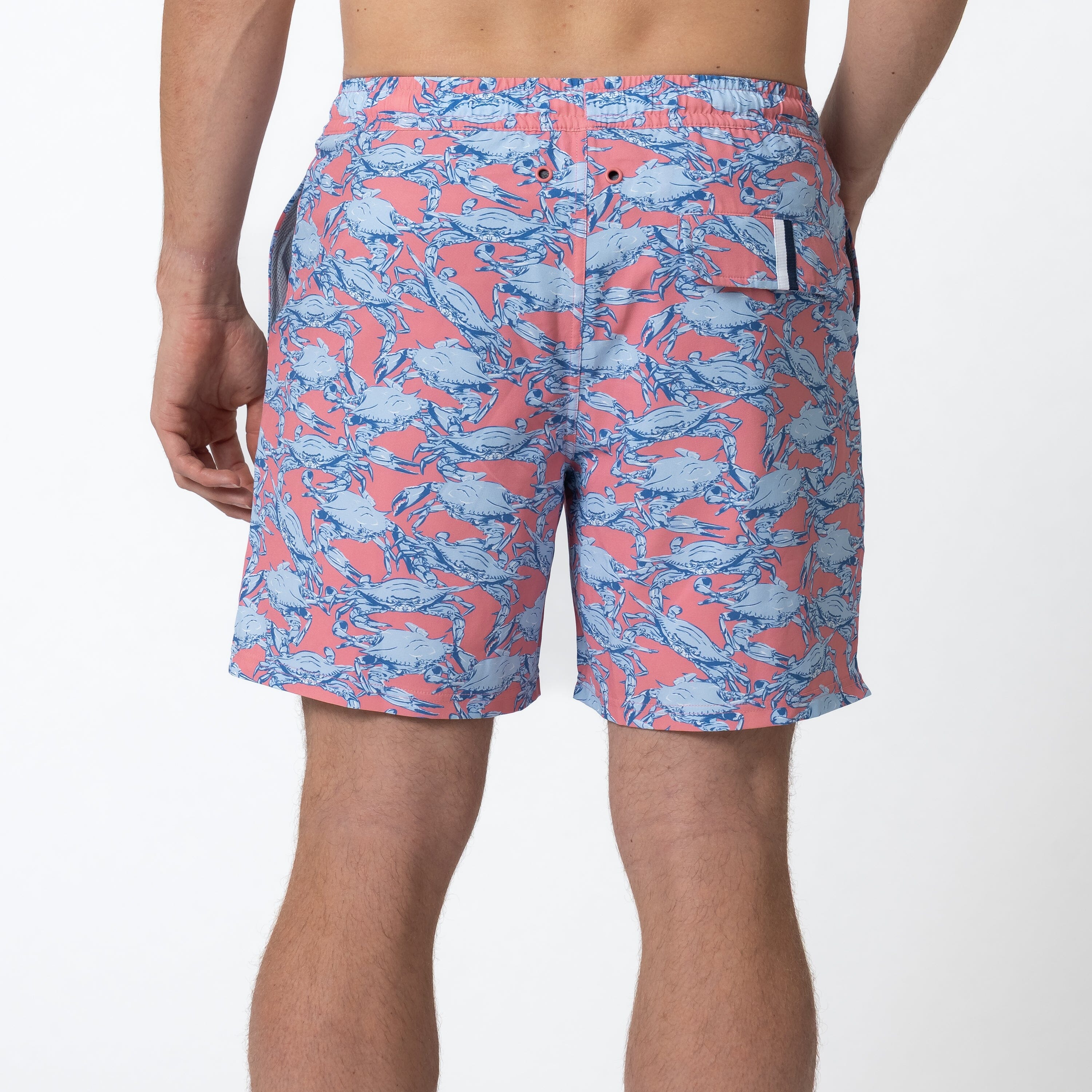 Alternative view of Medley Swim Trunk | The Claws - Washed Red/Baby Blue