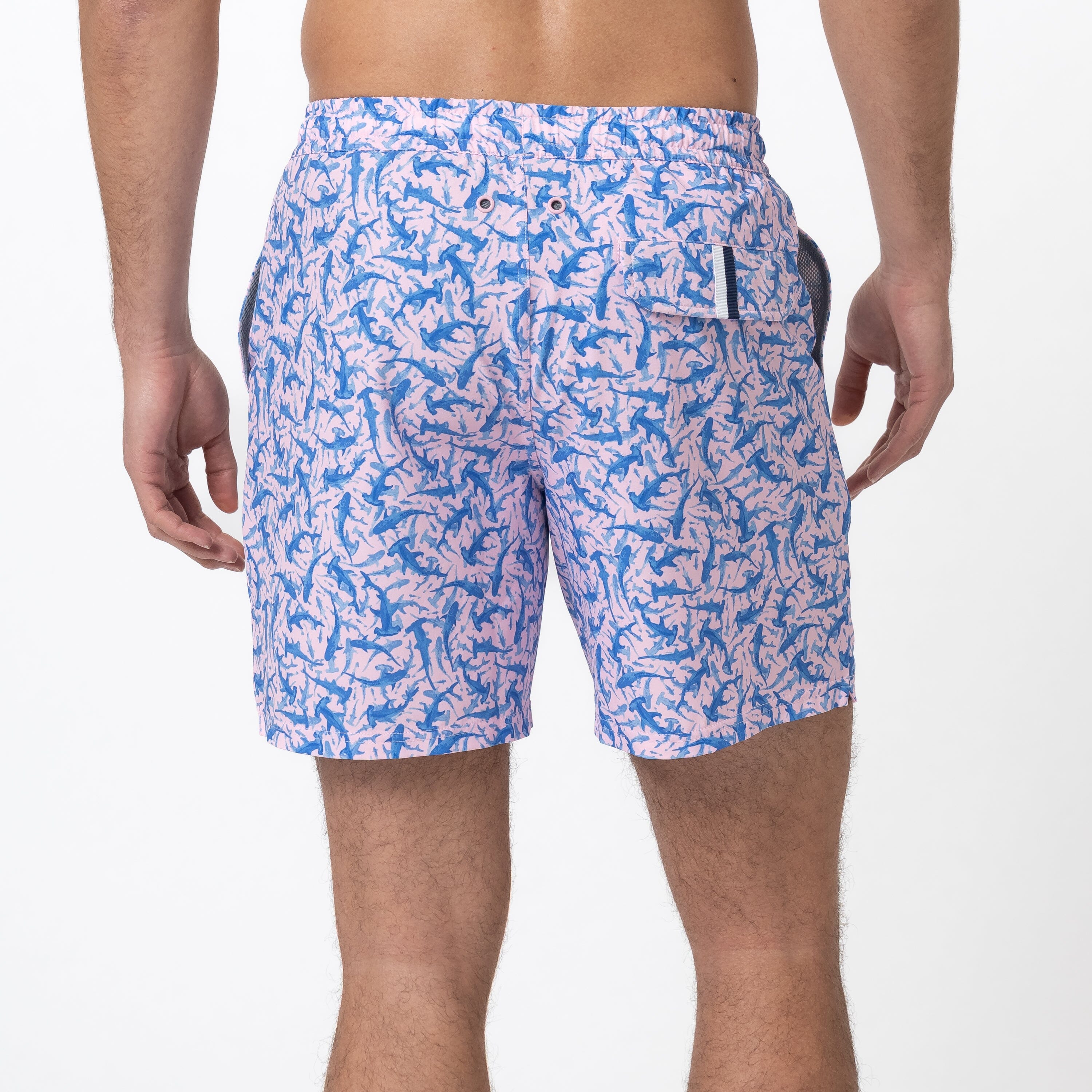 Alternative view of Medley Swim Trunk | The Hammertime - Lotus Pink/Lavender Blue