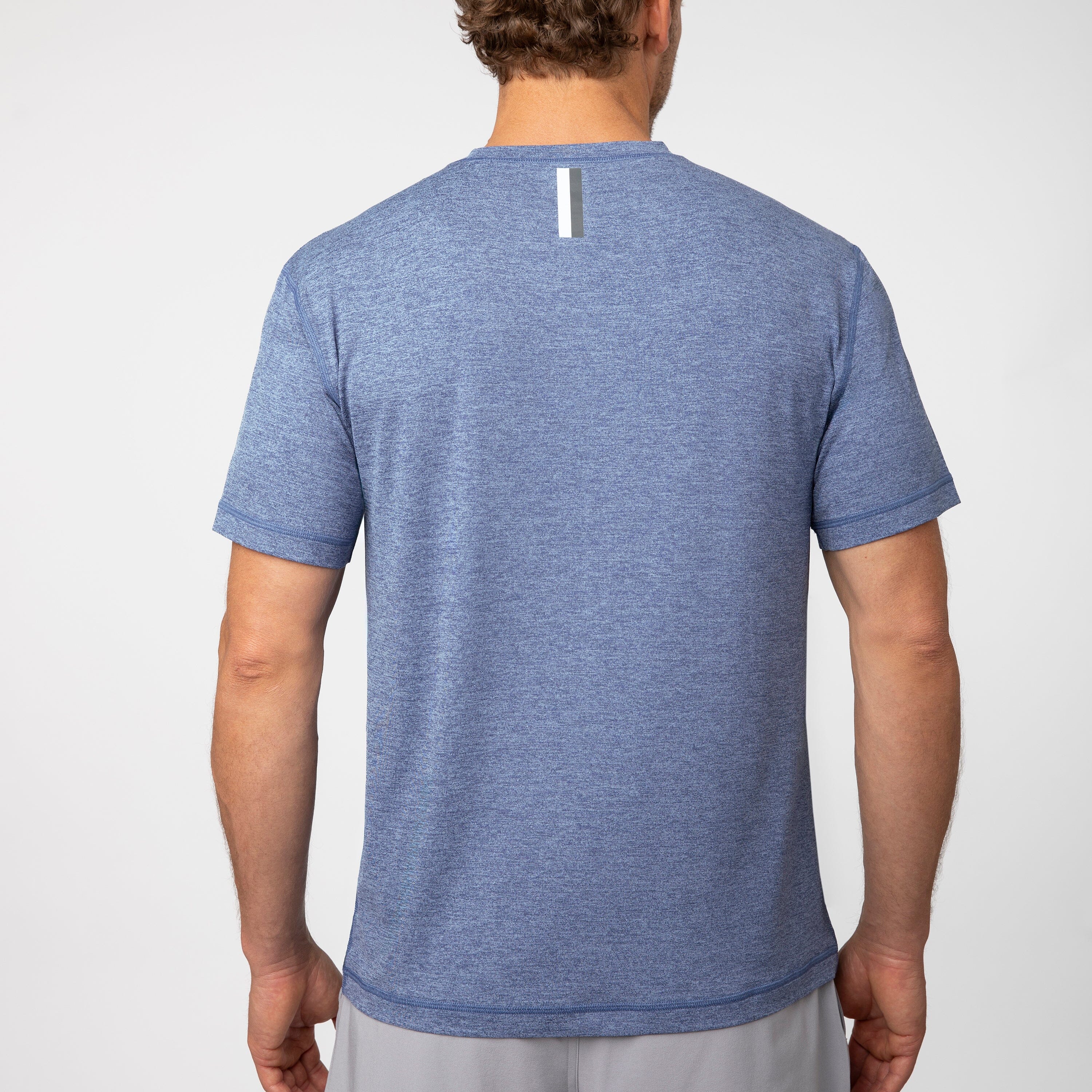 Alternative view of Blitz Tech Tee 2.0 | Heather - Coastal Blue/Oxford Blue