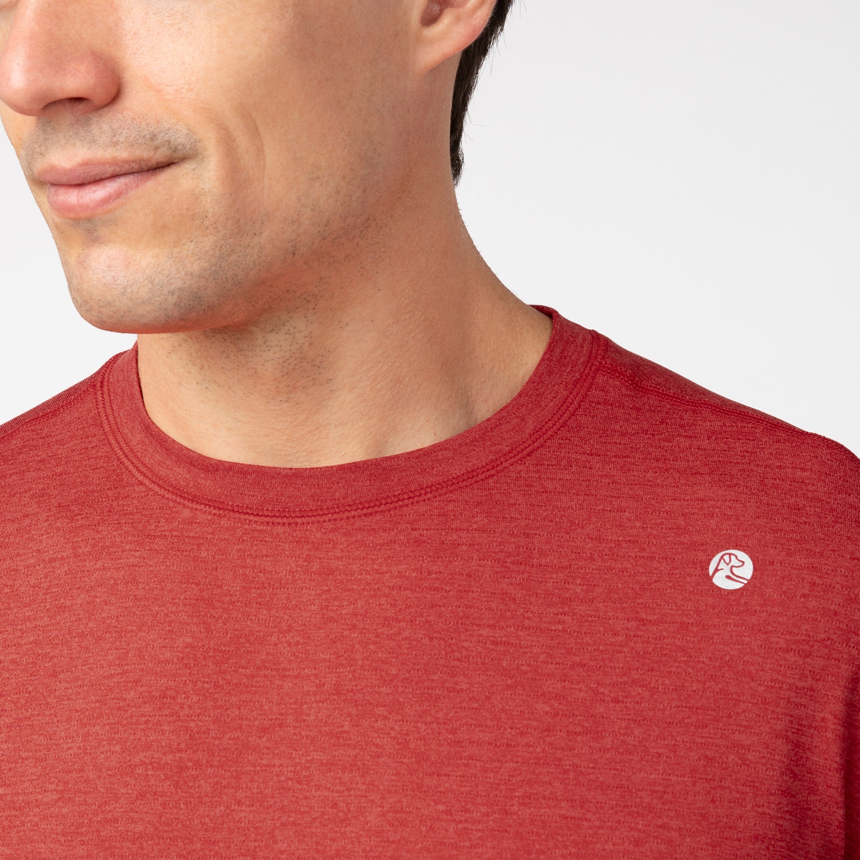 Alternative view of Blitz Tech Tee 2.0 | Heather - Poinsettia Red/Poinsettia Red