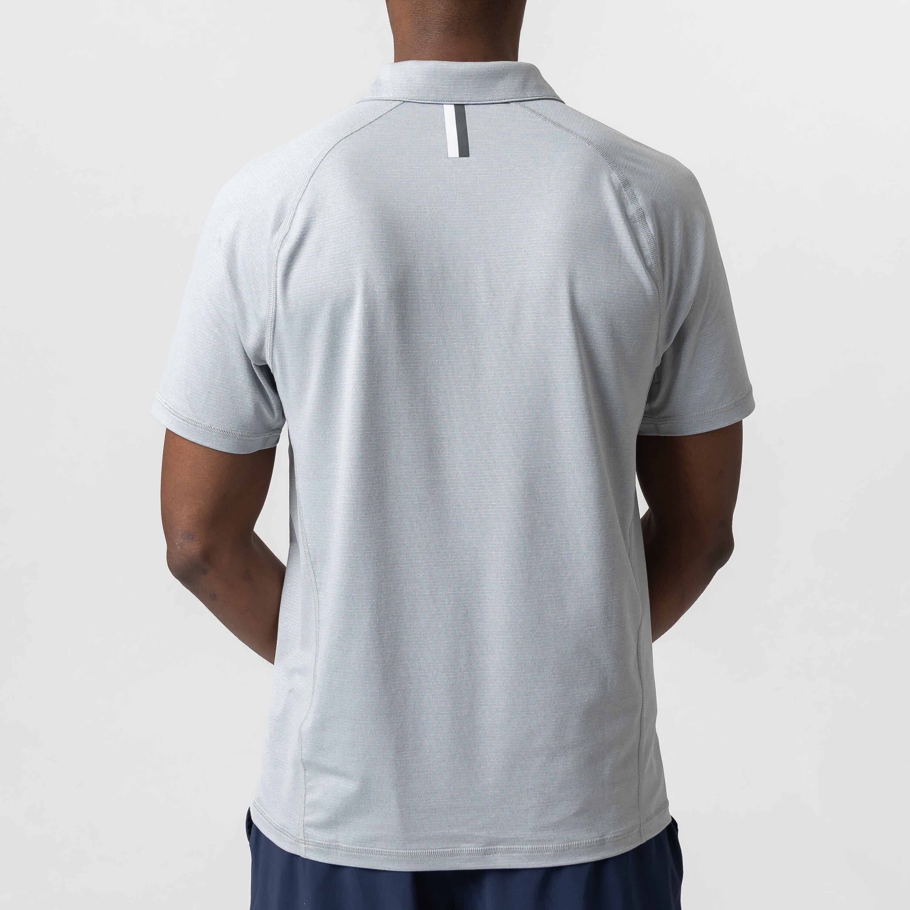 Alternative view of Blitz Tech Polo | Heather - Stainless Steel/Stratus Grey