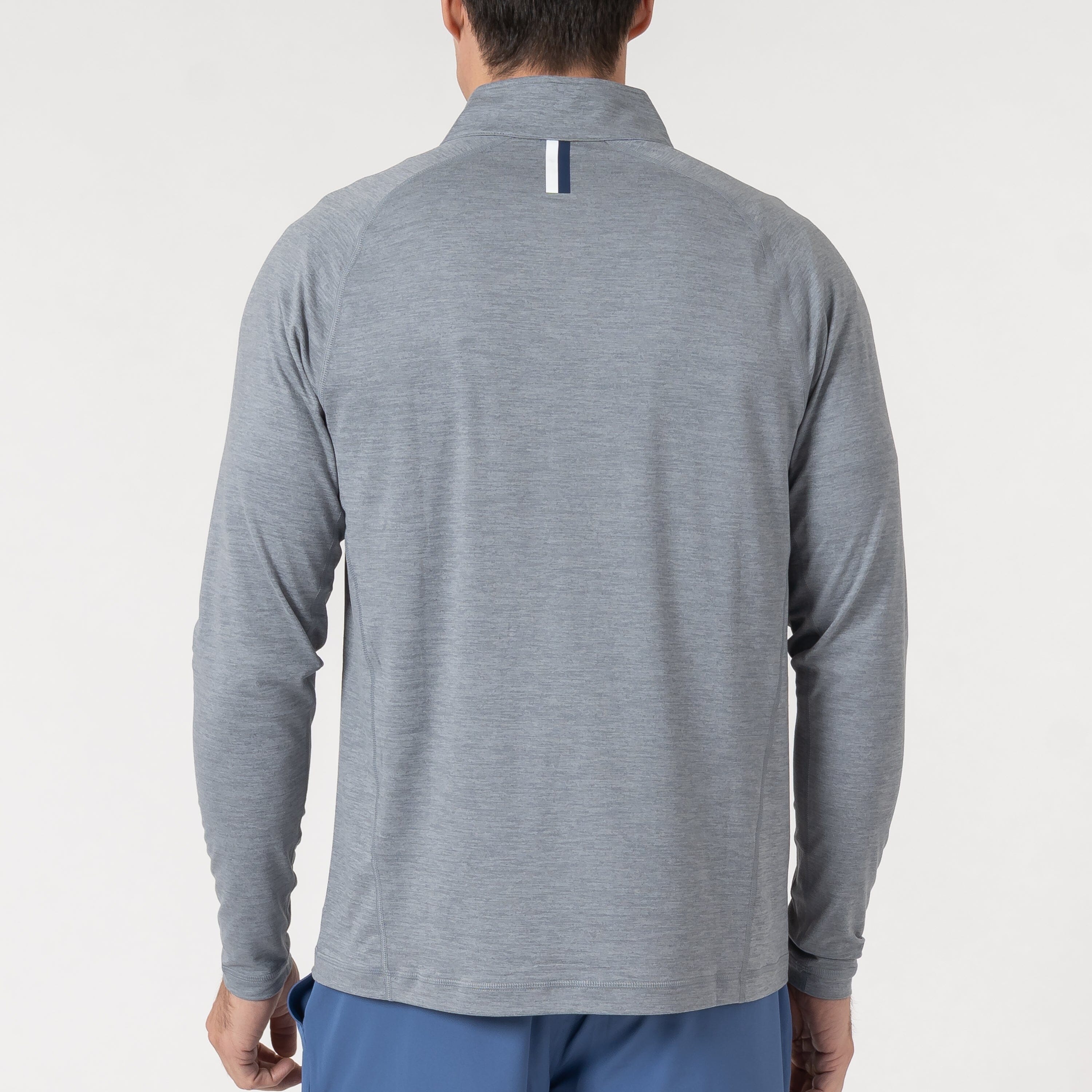 Alternative view of Tailwind Performance Q-Zip | Heather - Stainless Steel/Thunder Grey