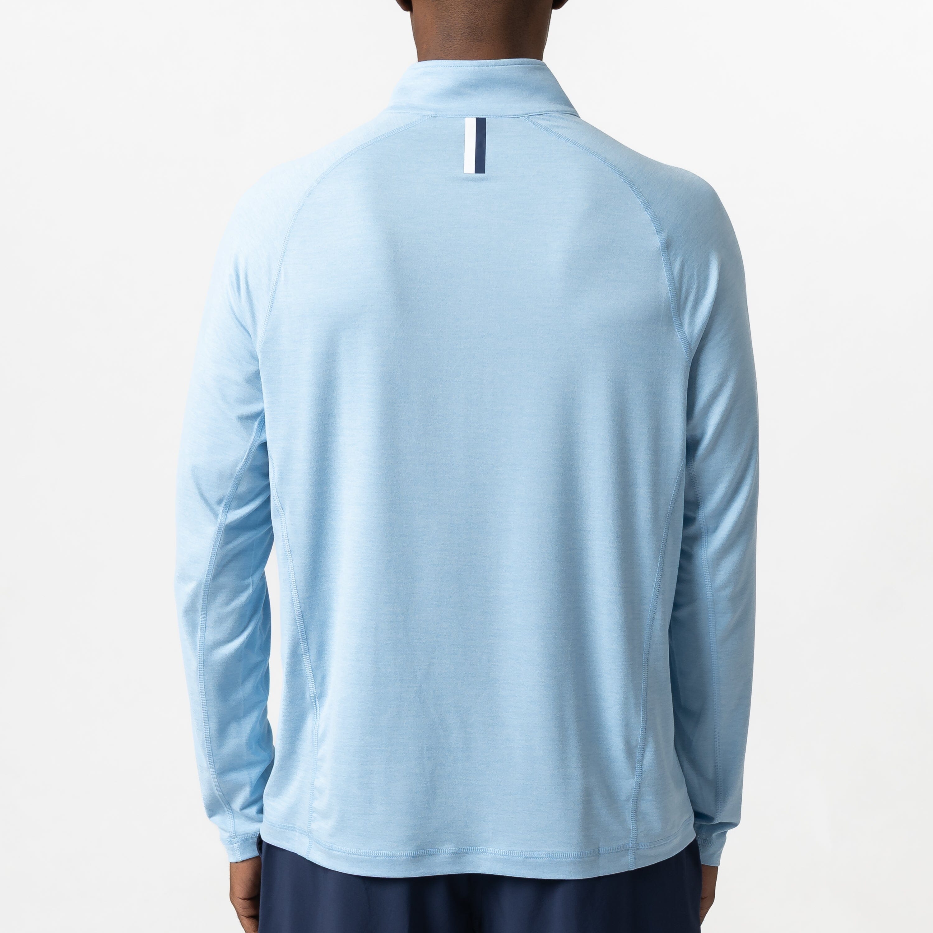 Alternative view of Tailwind Performance Q-Zip | Heather - Baby Blue/Baby Blue