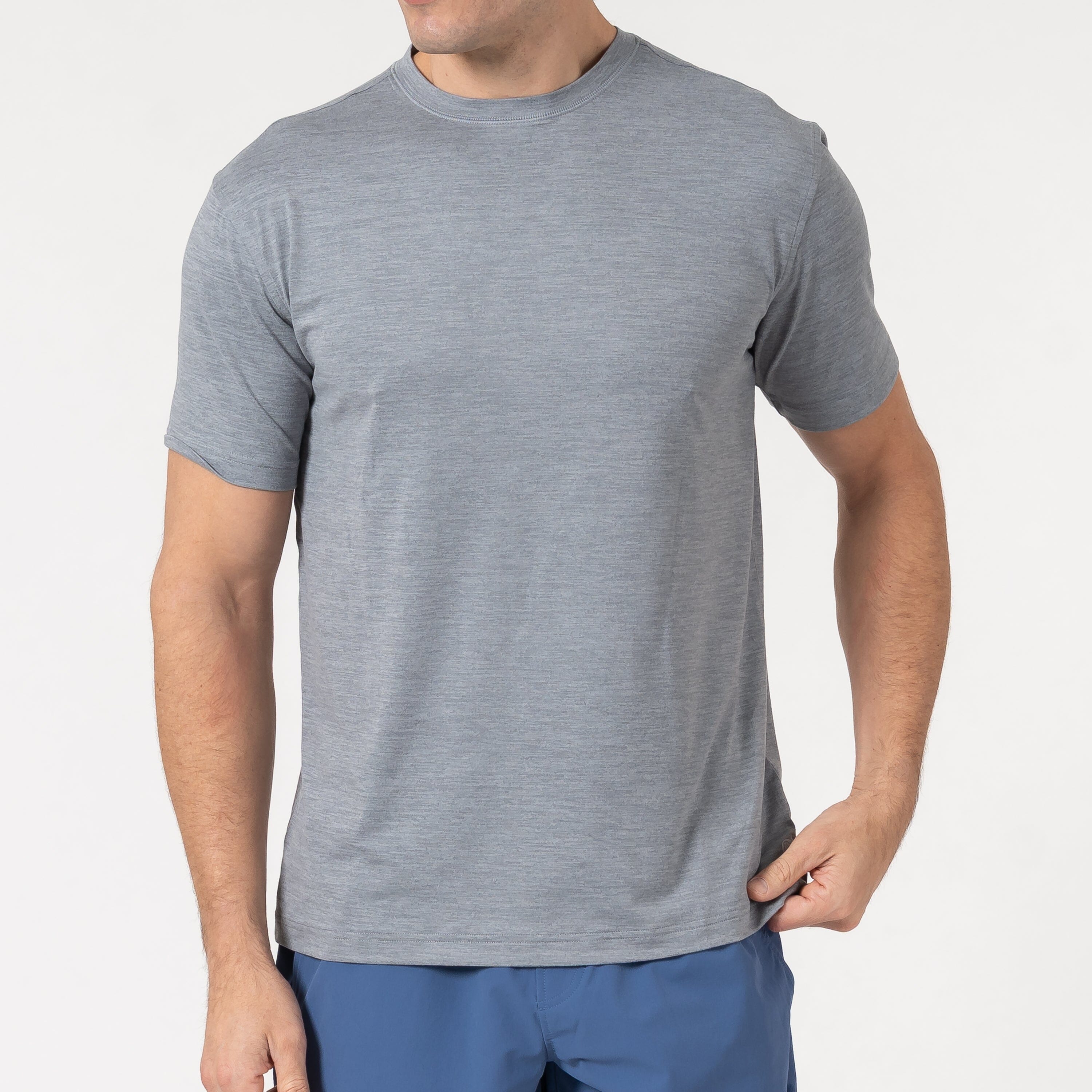 Tailwind Performance Tee | Heather - Stainless Steel/Thunder Grey