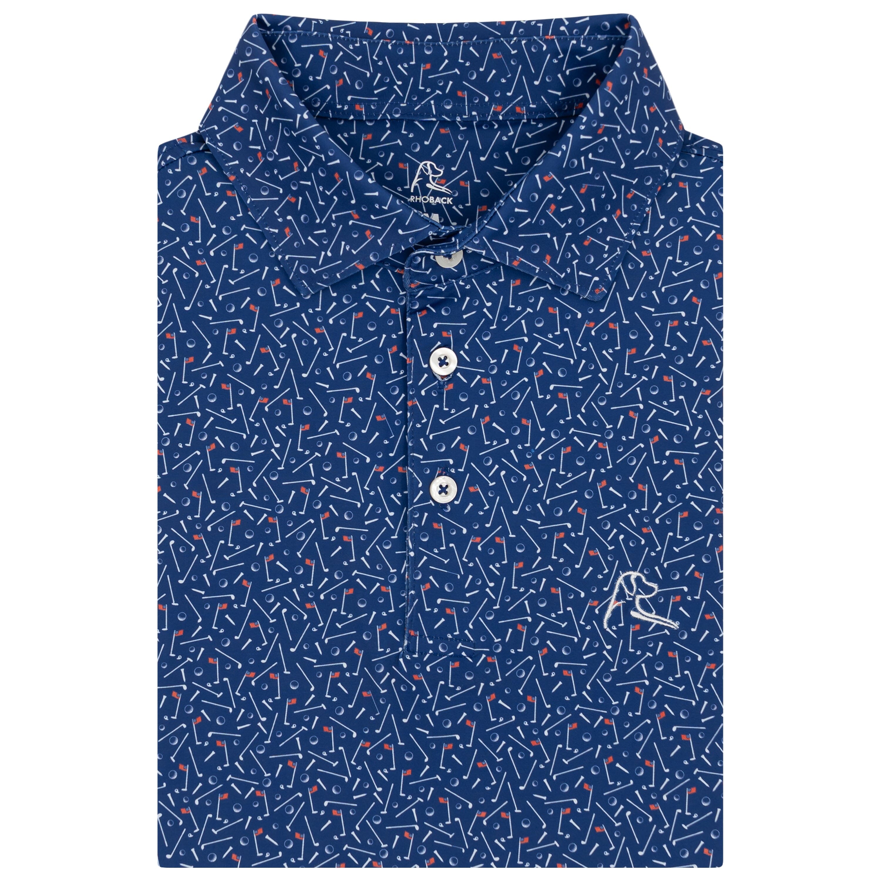 The Mulligan | Performance Polo | The Mulligan - Deep Blue/White - USA