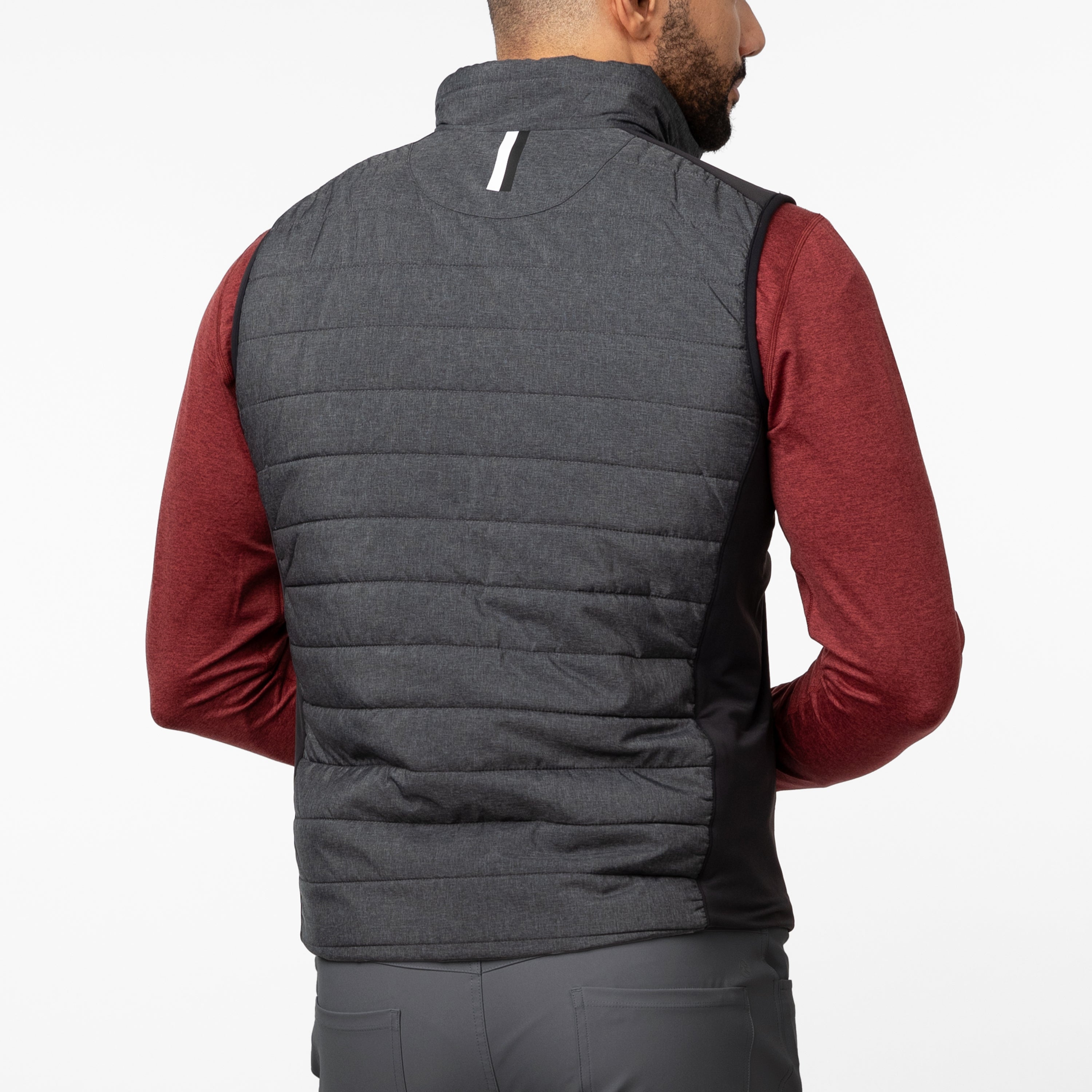 Alternative view of Fulton Performance Vest | Heather - Black/White