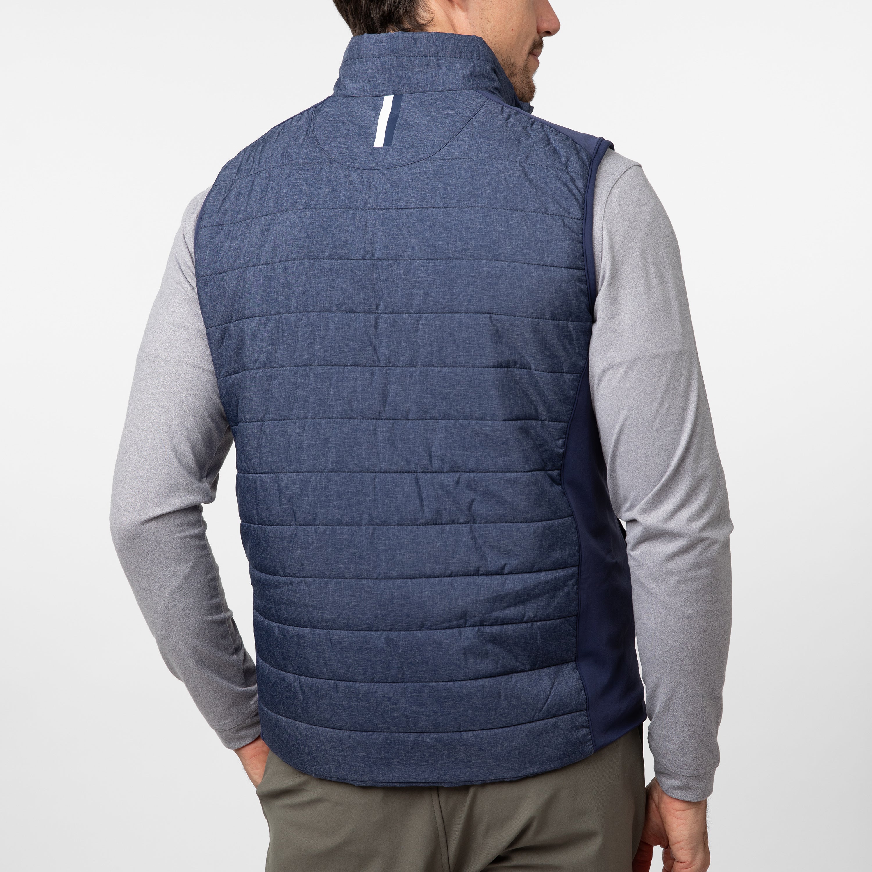 Alternative view of Fulton Performance Vest | Heather - Fleet Navy/White