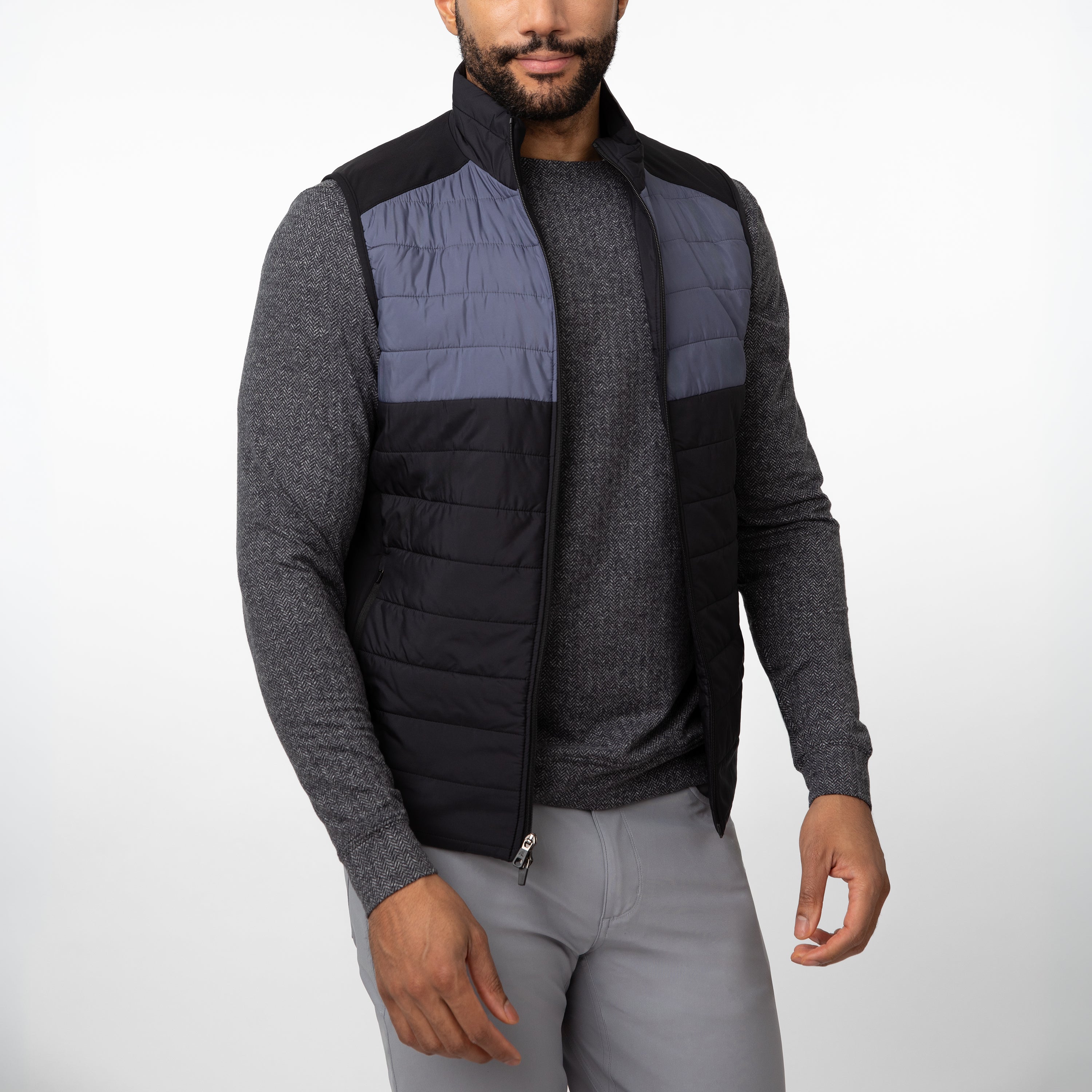 Fulton Performance Vest | Colorblock - Midnight Black/Everest Grey