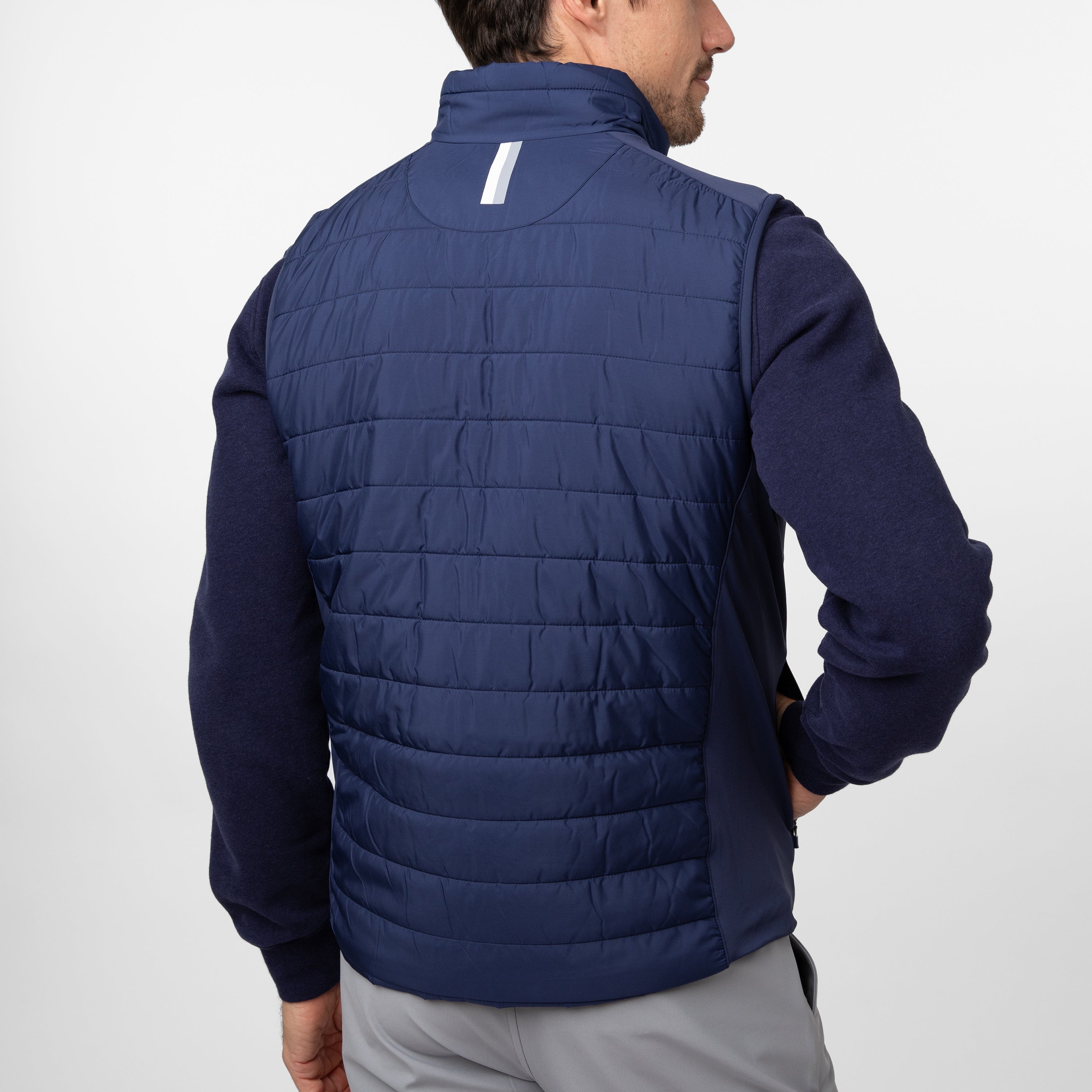 Alternative view of Fulton Performance Vest | Colorblock - Fleet Navy/White