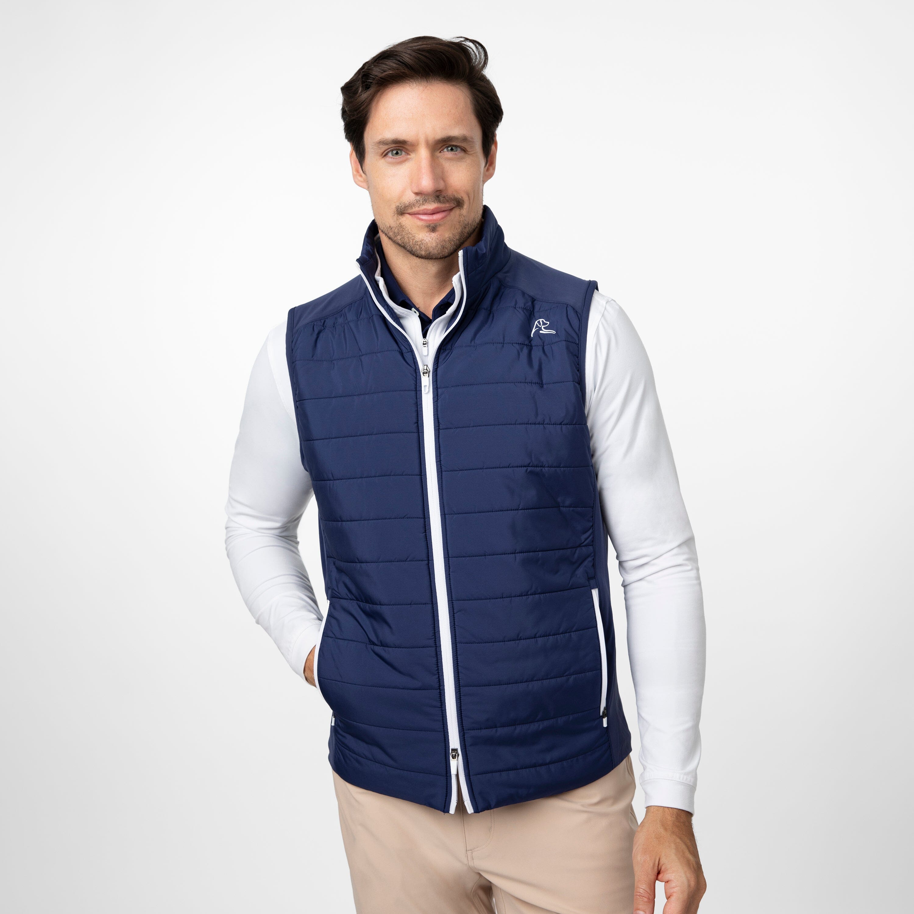 Fulton Performance Vest | Solid - Fleet Navy/White - USA