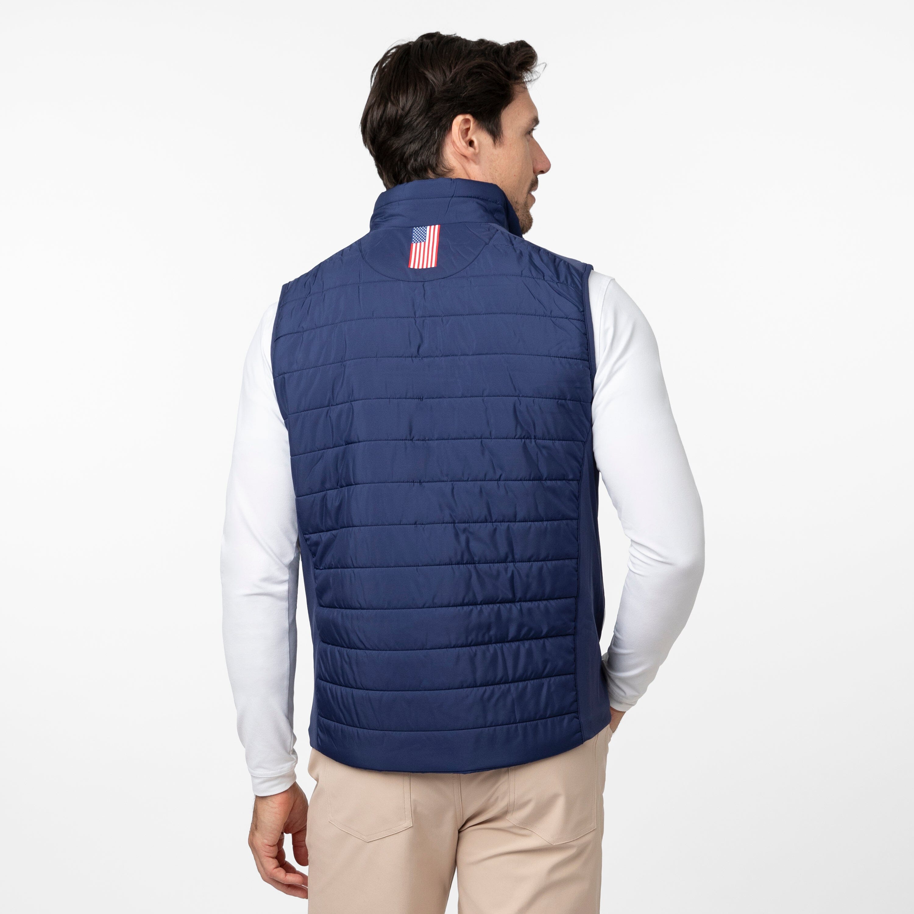 Alternative view of Fulton Performance Vest | Solid - Fleet Navy/White - USA