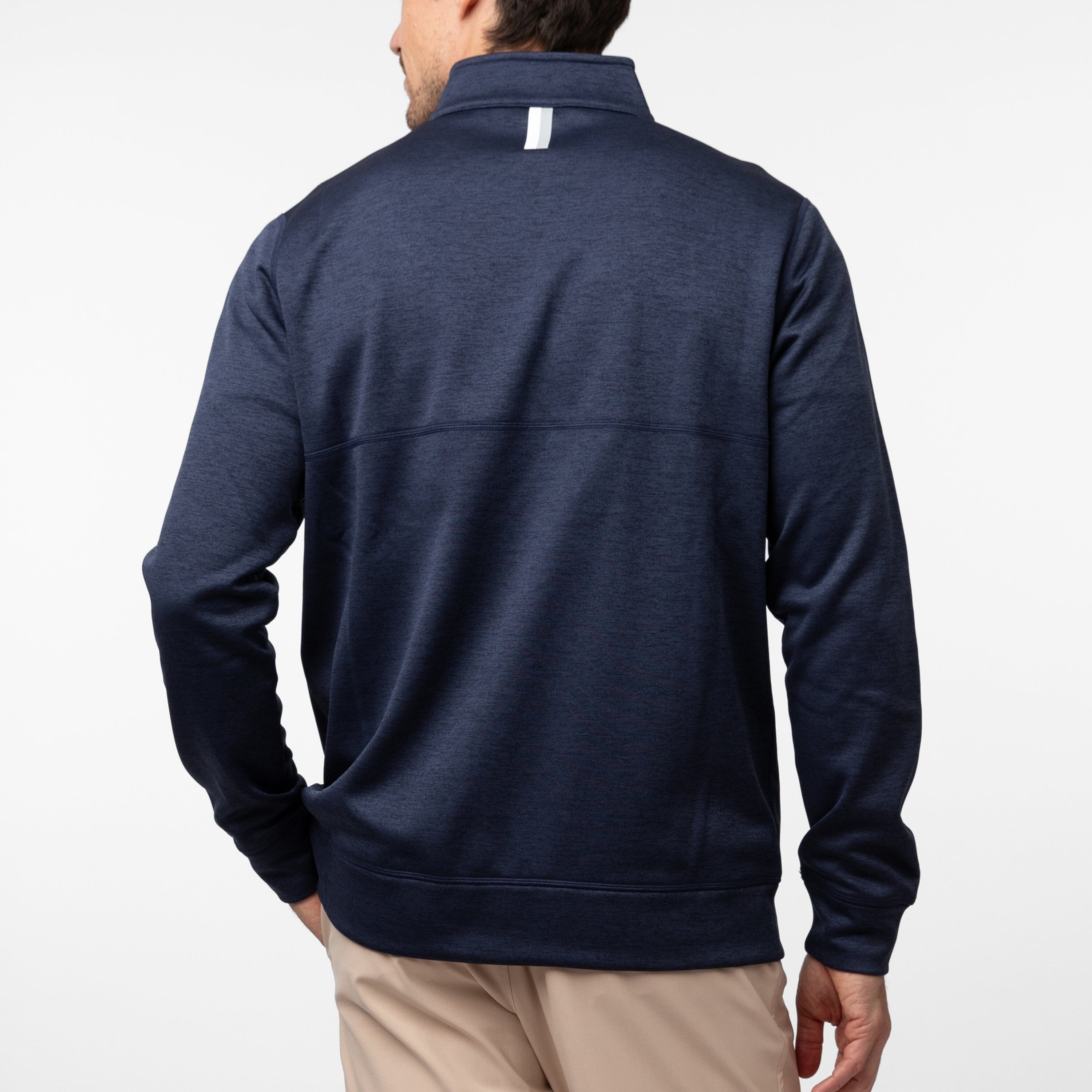 Alternative view of Knoll Performance Half-Zip | Heather - Fleet Navy/Fleet Navy