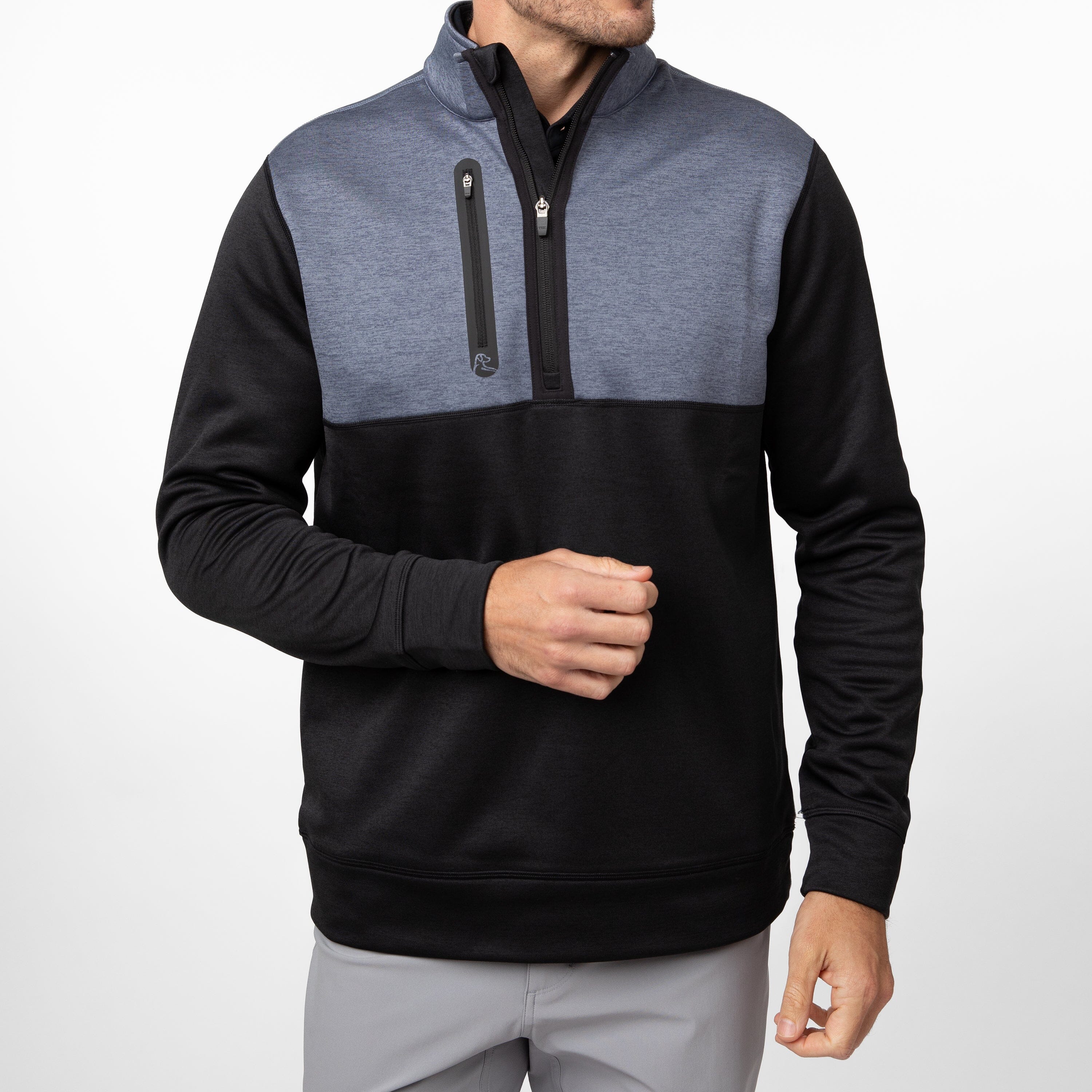 Knoll Performance Half-Zip | Colorblock - Midnight Black/Everest Grey