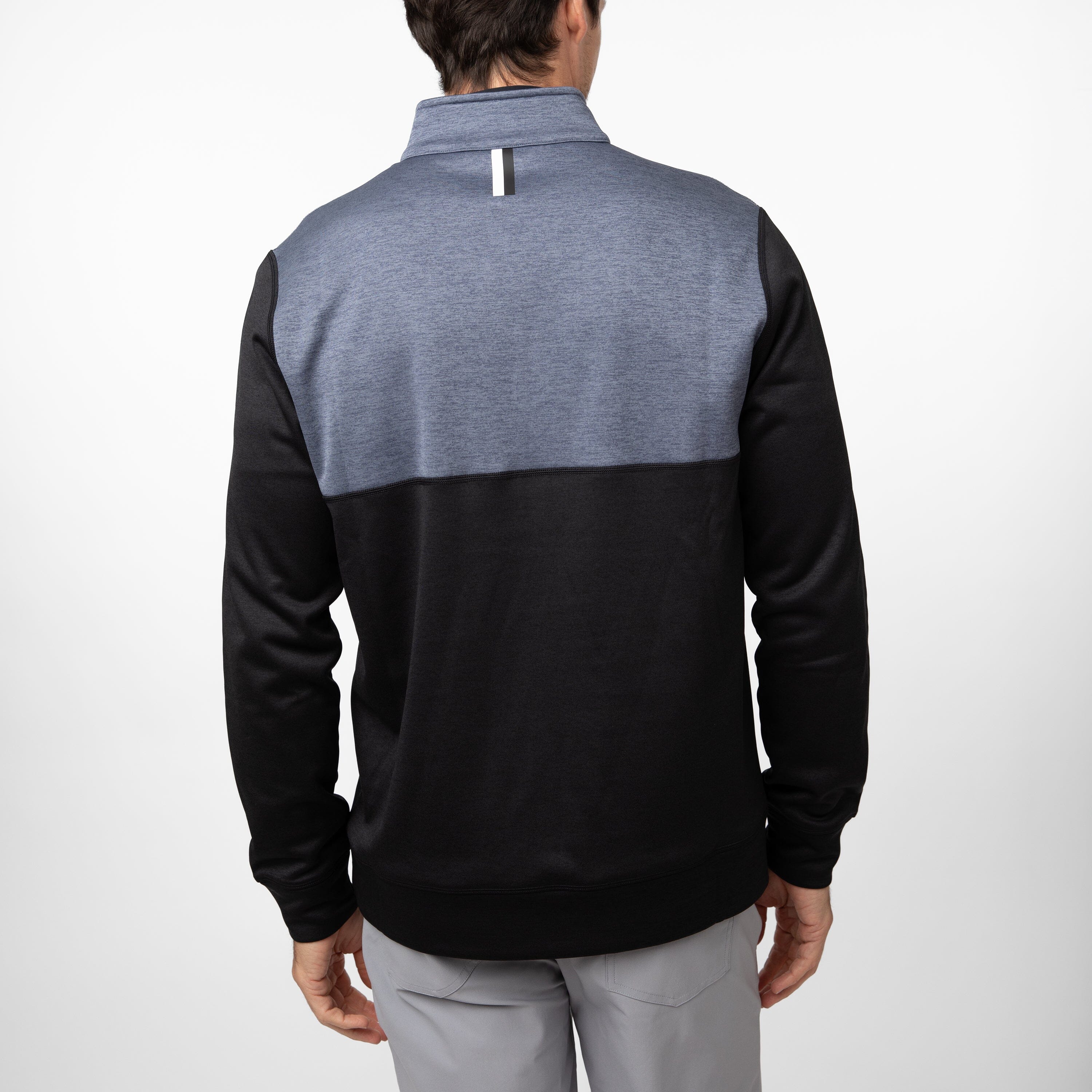 Alternative view of Knoll Performance Half-Zip | Colorblock - Midnight Black/Everest Grey