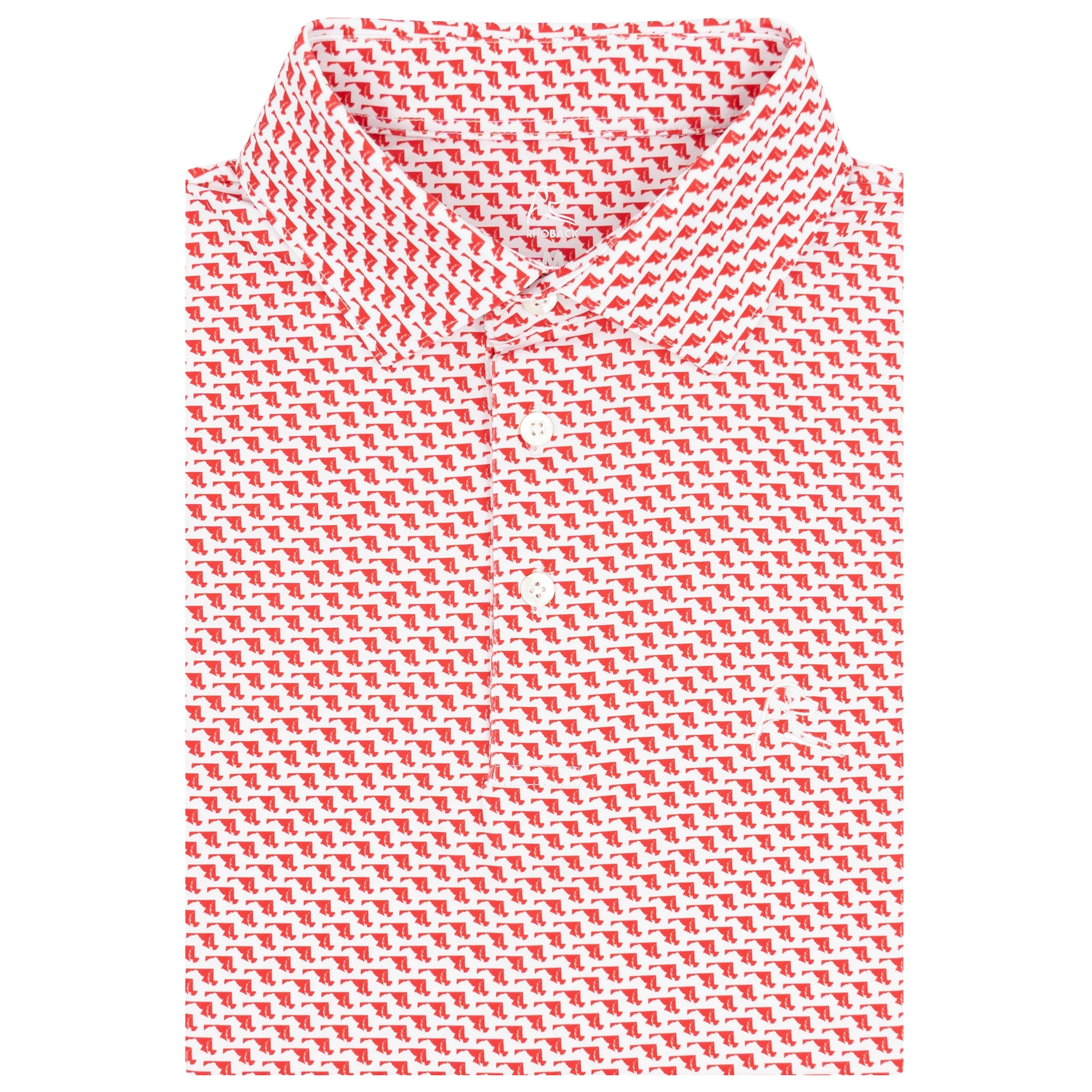 The Old Line State | Performance Polo | The Old Line State - Classic Red/White - MD