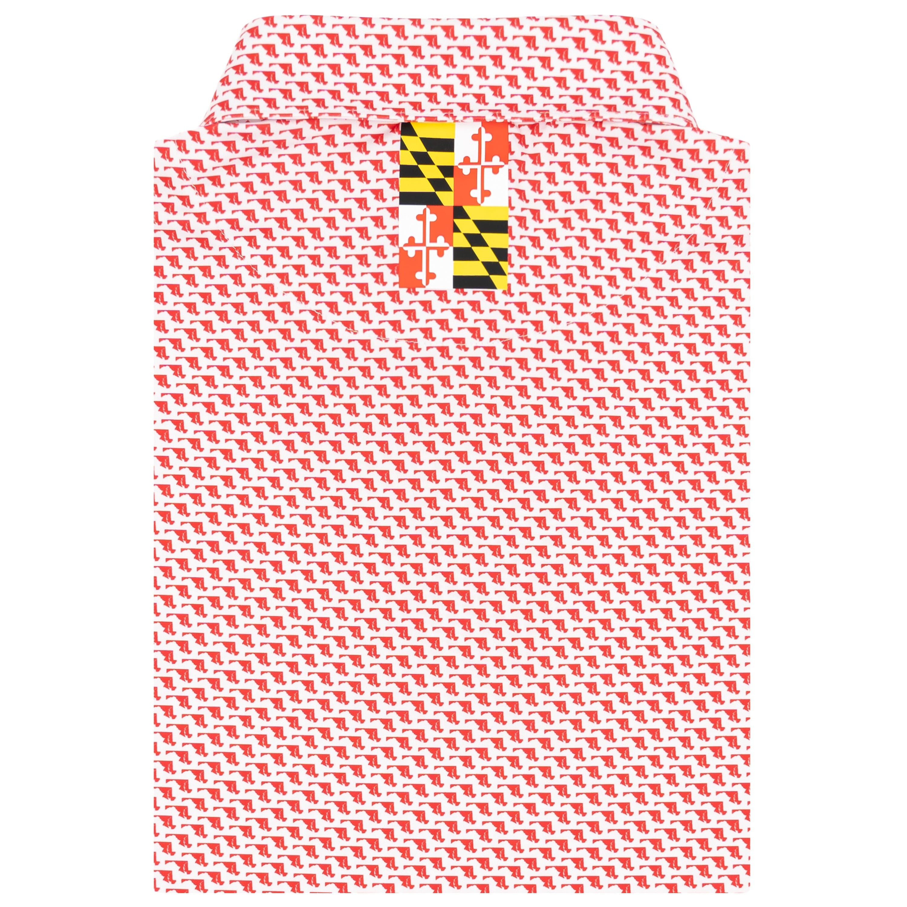 Alternative view of The Old Line State | Performance Polo | The Old Line State - Classic Red/White - MD
