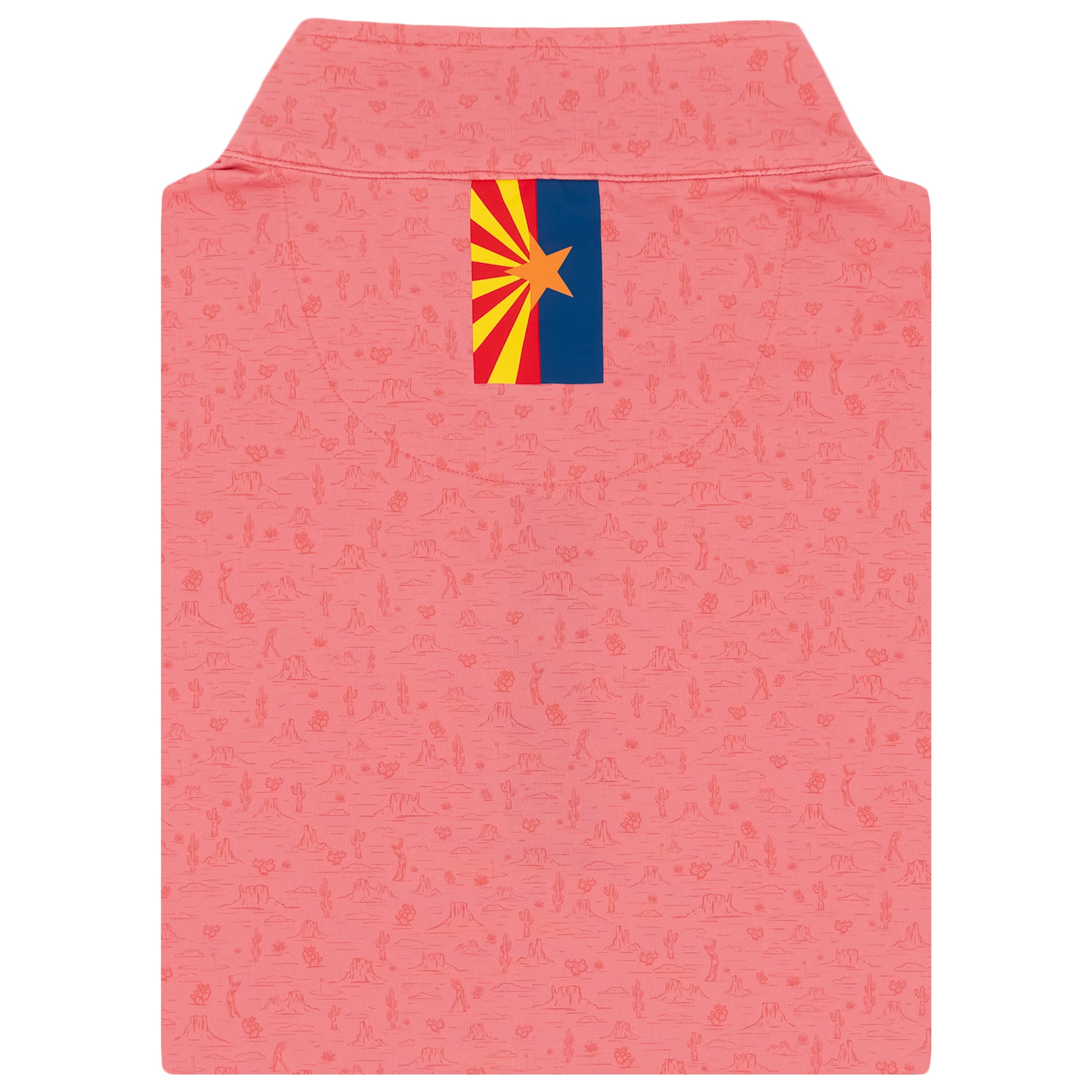 Alternative view of Prickly Putt Performance Q-Zip | The Prickly Putt - Washed Red - AZ