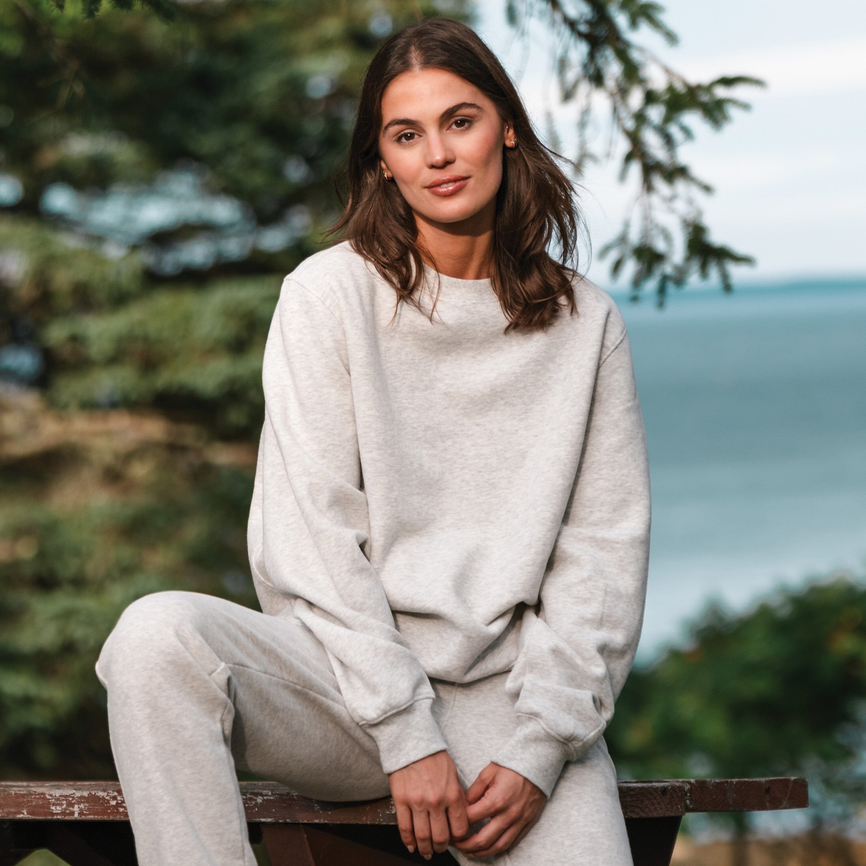 Ready Crewneck | Heather - Ivory (Women)