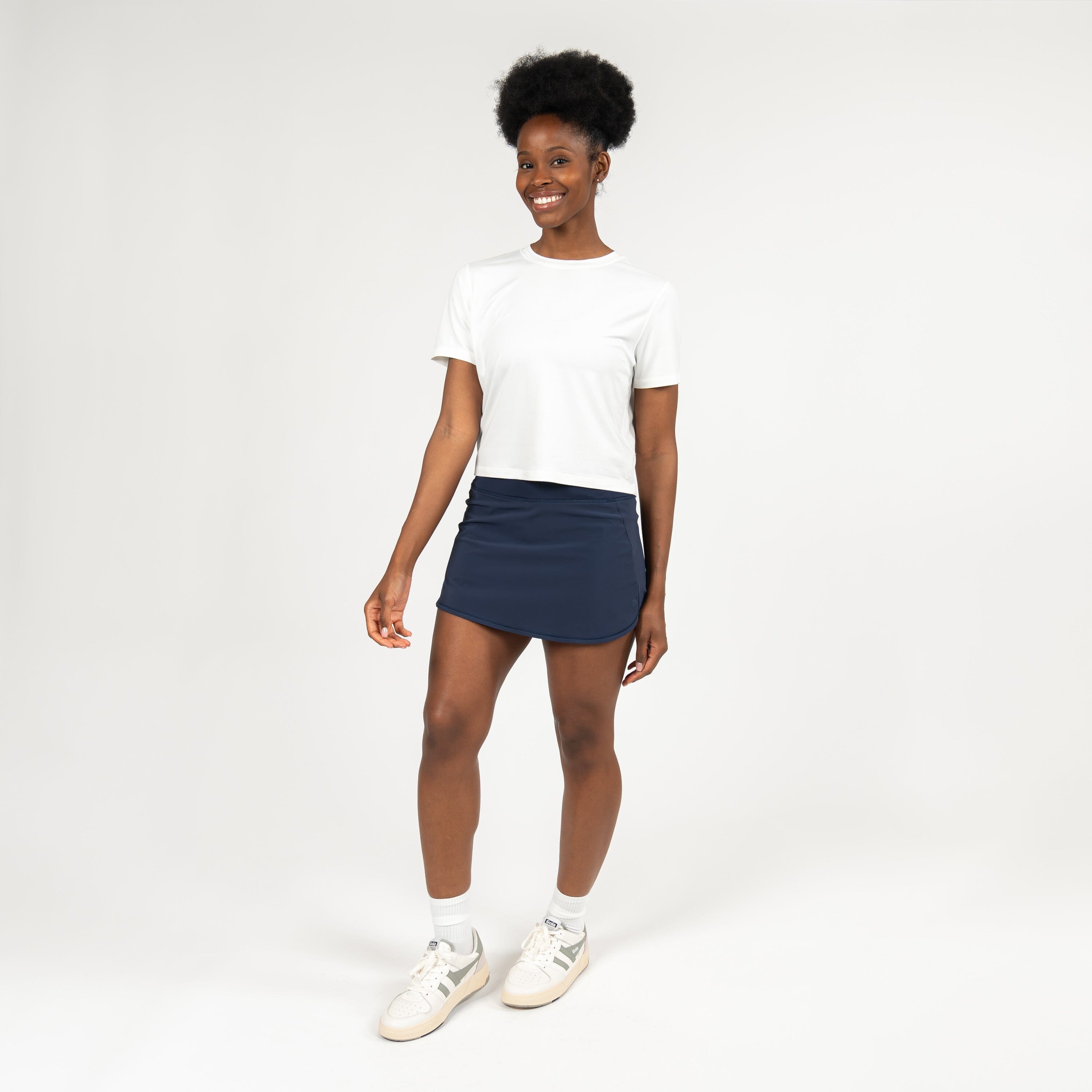 Alternative view of Steffi Active Skort | Solid - Fleet Navy