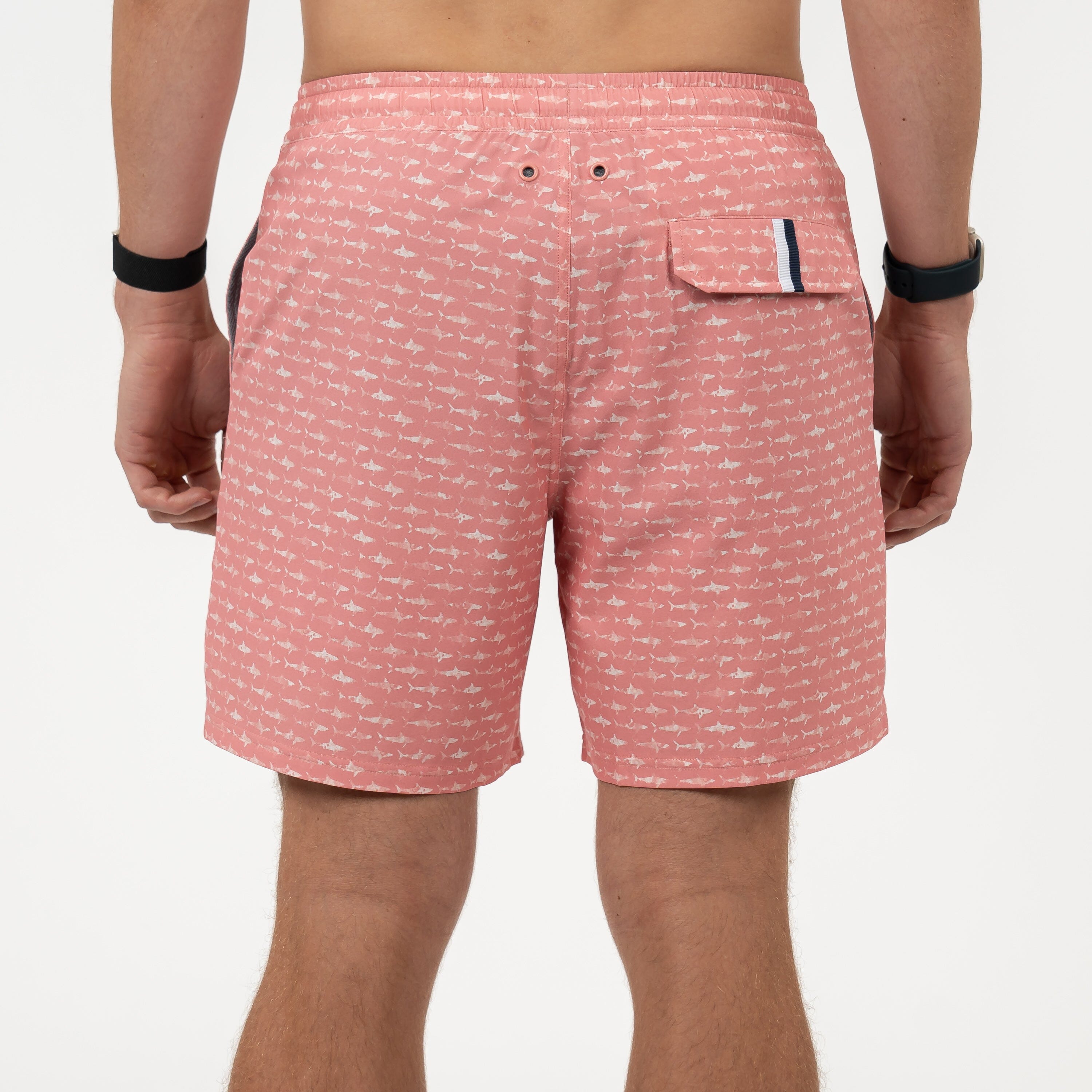 Alternative view of Medley Swim Trunk | The Shark - Washed Red/White