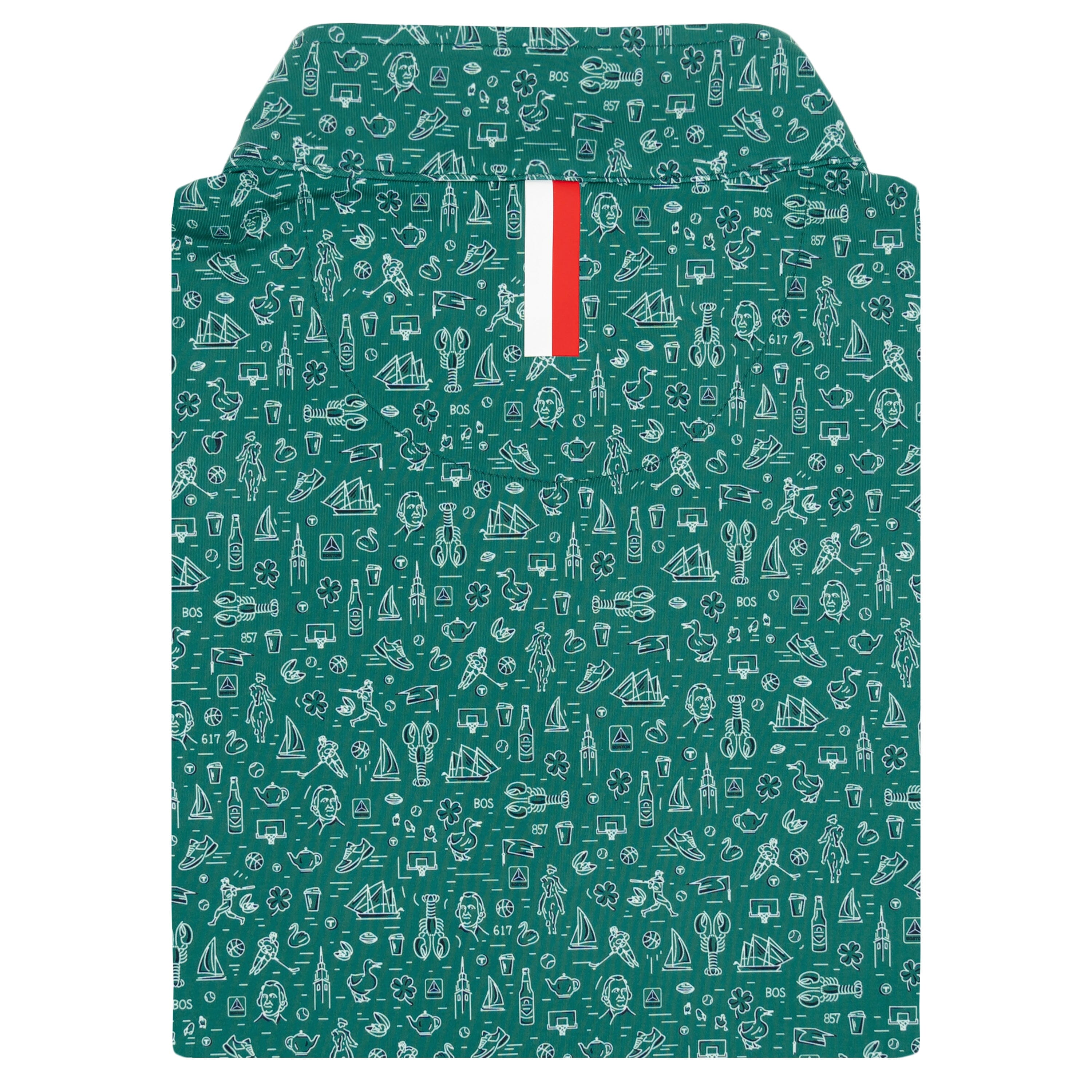 Alternative view of Boston Performance Q-Zip | The Boston - Emerald Green/White