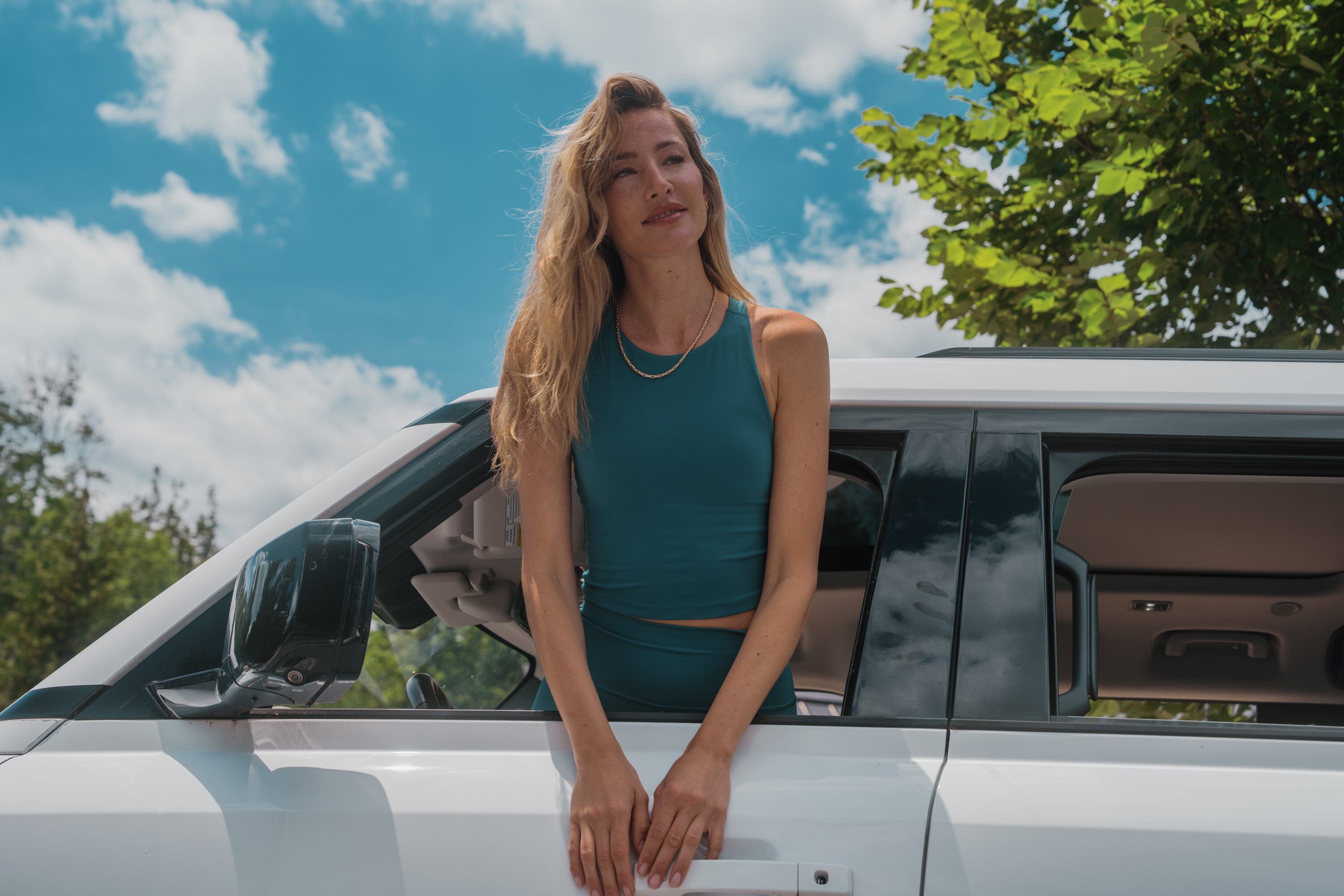 Vista Crop Tank | Solid - Midnight Green