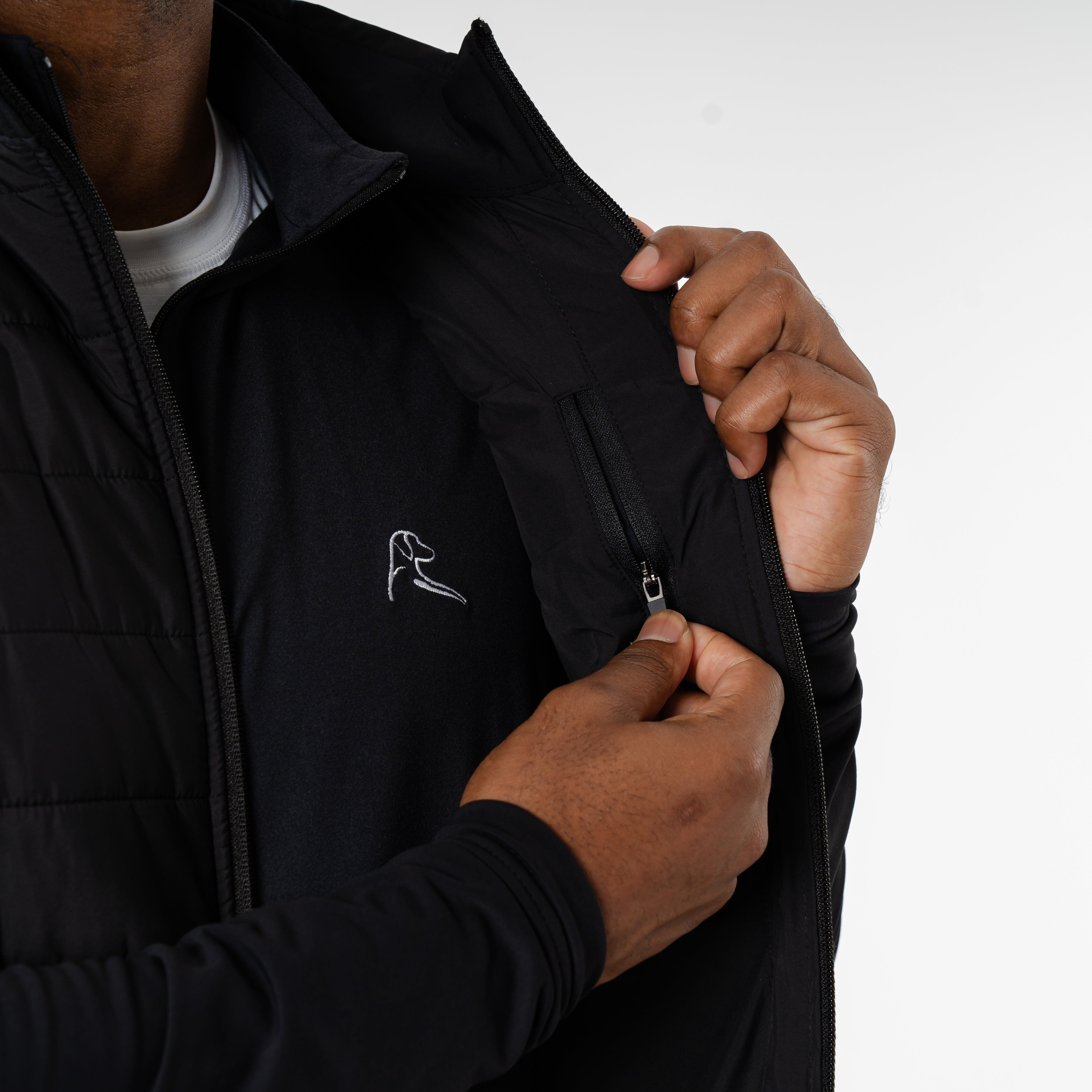 Alternative view of Fulton Hybrid Jacket | Solid - Black