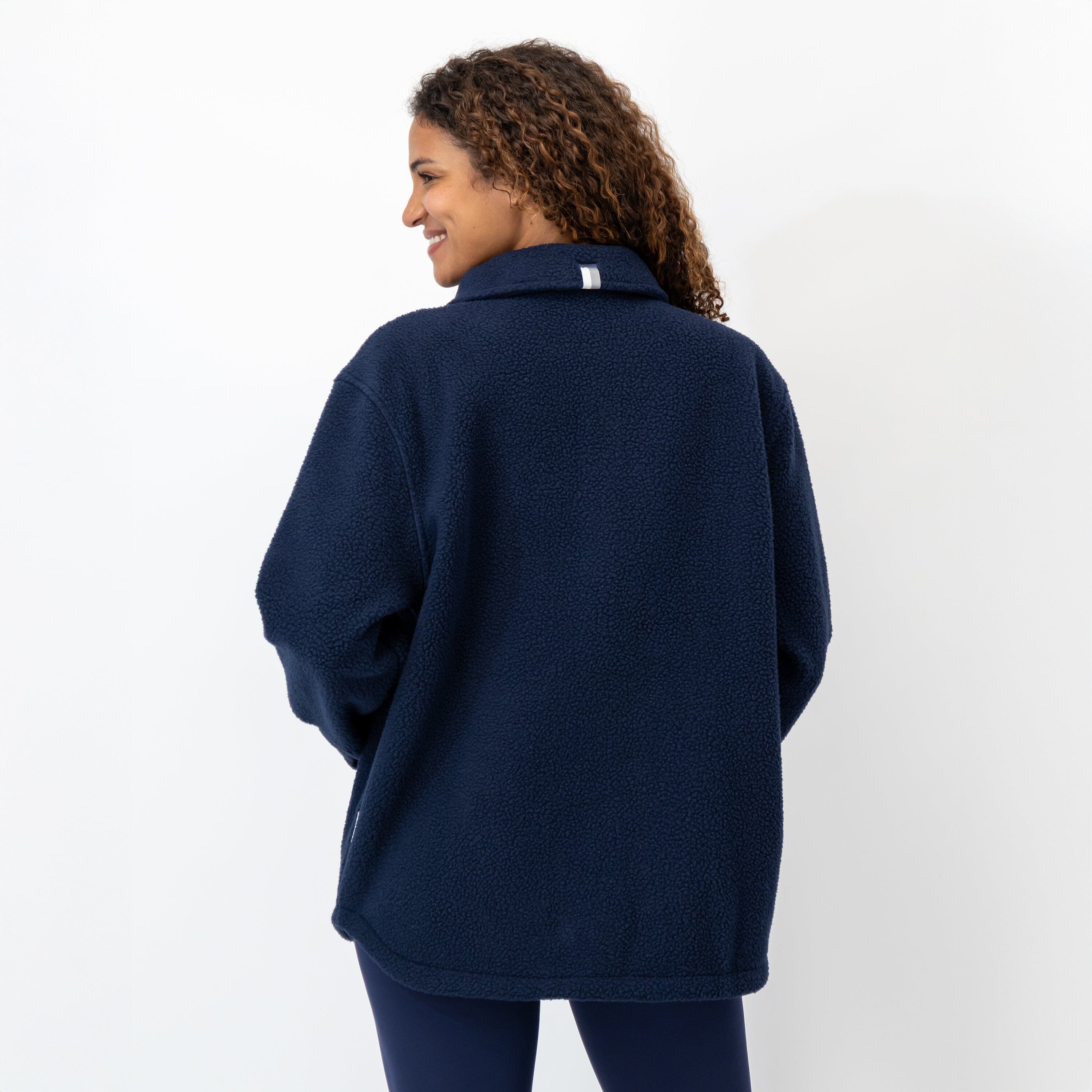 Alternative view of Summit Fleece Shirt Jacket | Solid - Fleet Navy (Women)