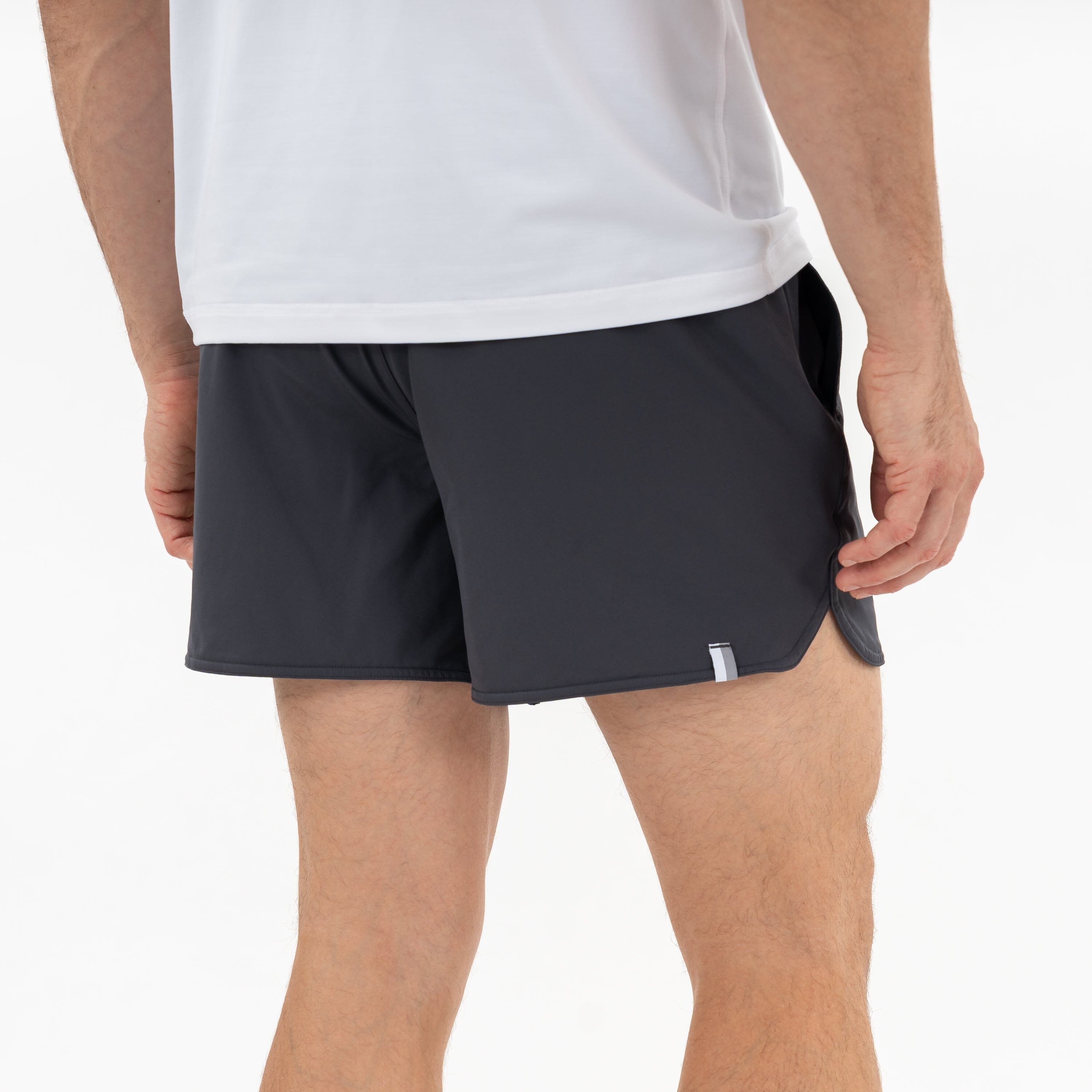 Alternative view of Grit Gym Short - 5" | Solid - Graphite Grey