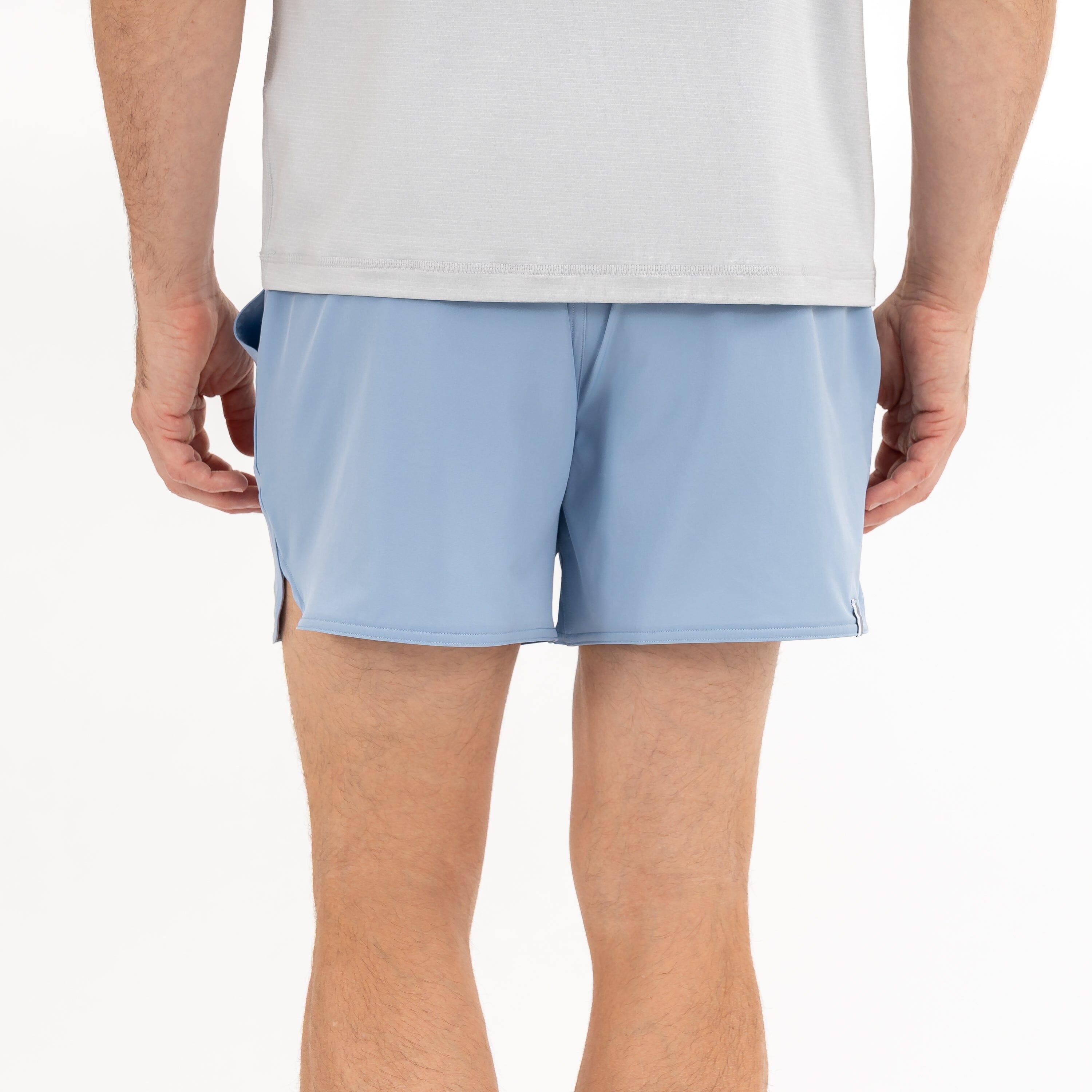 Alternative view of Grit Gym Short - 5" | Solid - Ice Pick Blue