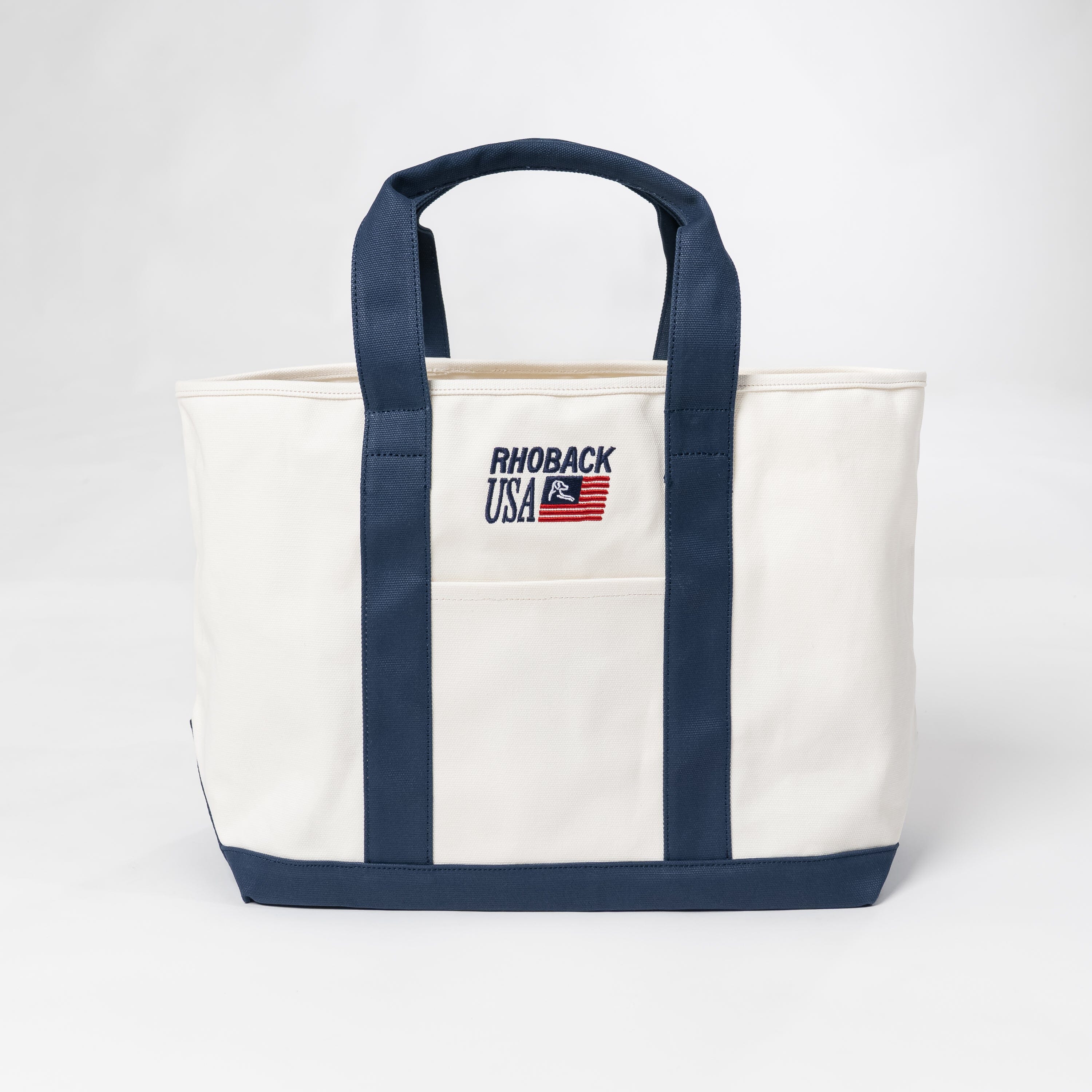 Easy-Go Canvas Tote | Solid - Ivory/Fleet Navy - 1990